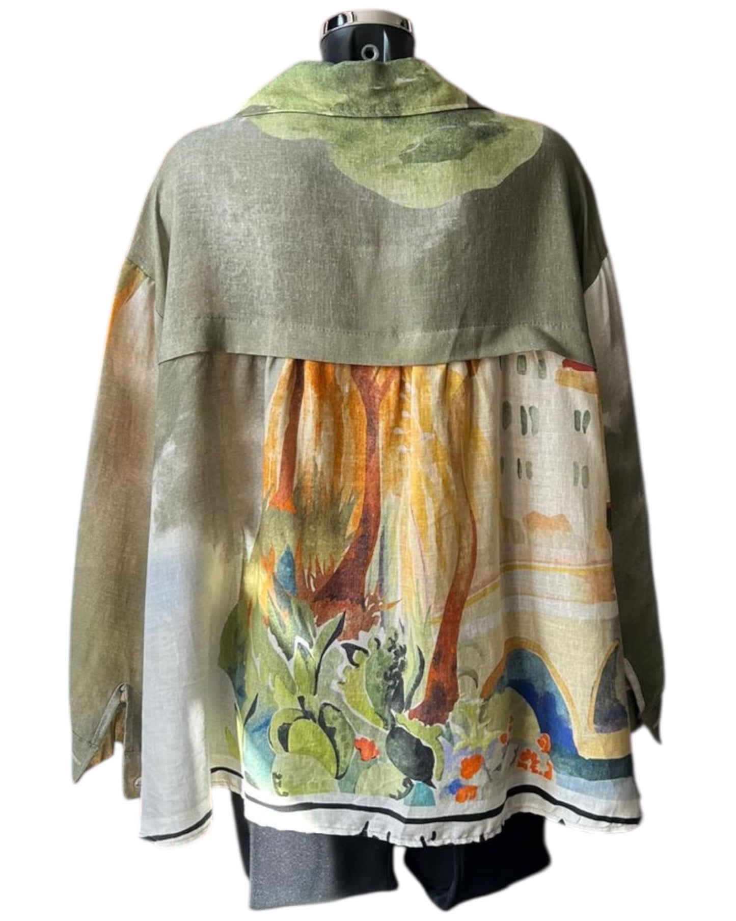 Caitlin landscape blouse - Khaki