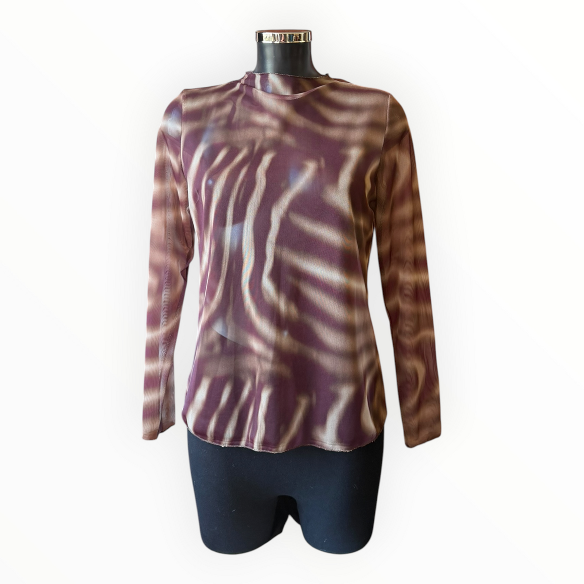 Mandy mesh top - wavey plum