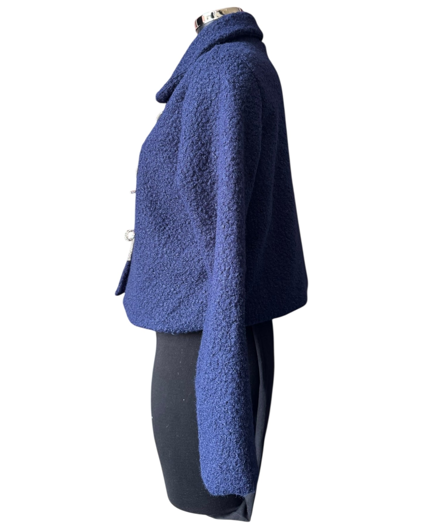 Yazz short boucle jacket - Navy