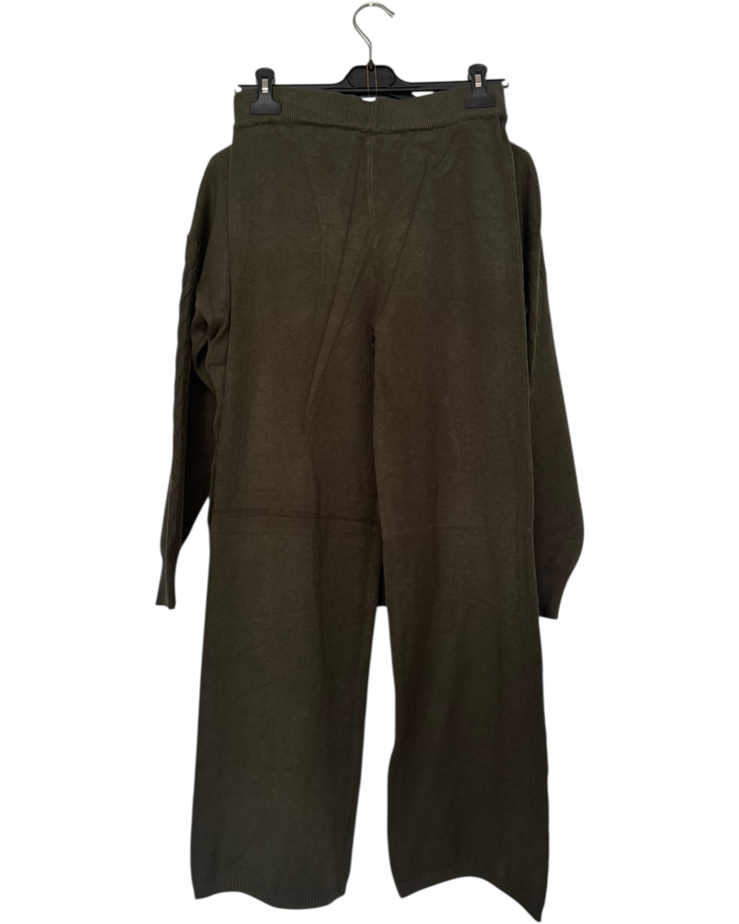 Amelia cable side coord trouser suit - Khaki