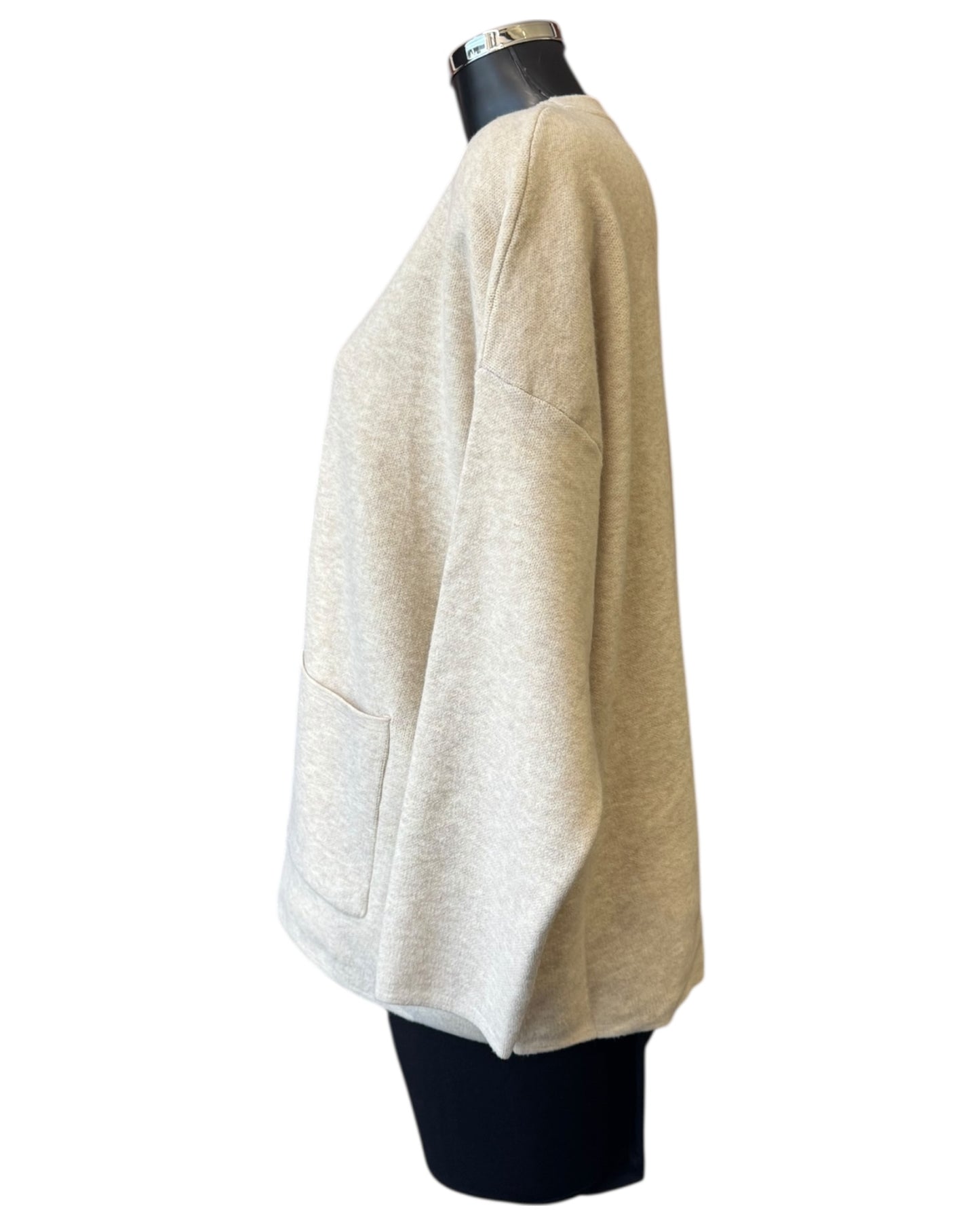 Brooke 2 pocket boxy jumper - Cream