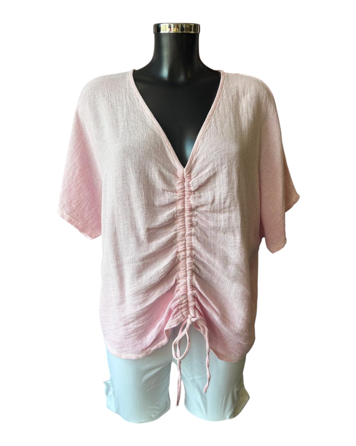 Casey range ruched front top - Pink