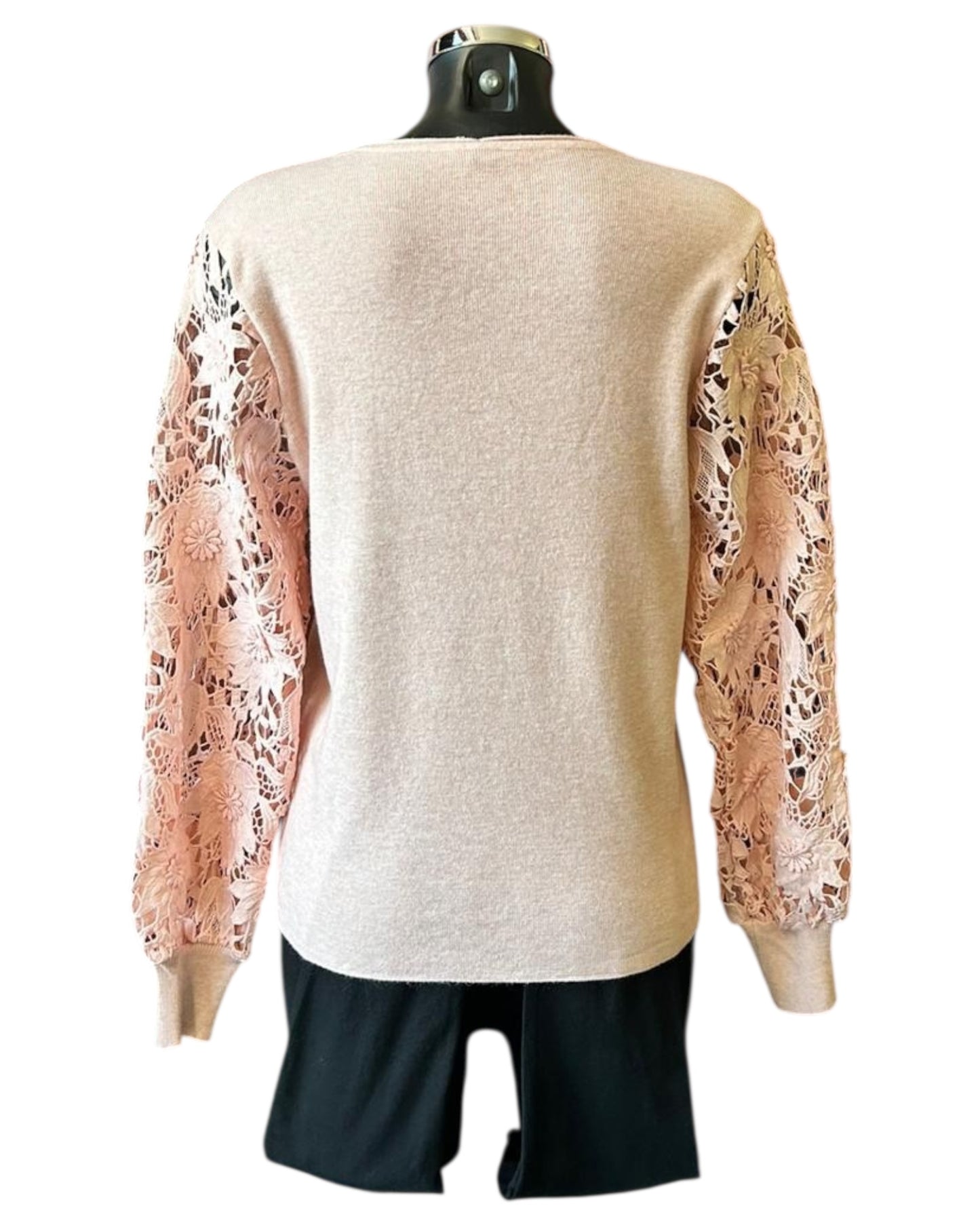 Sadie open flower sleeve jumper - Pink