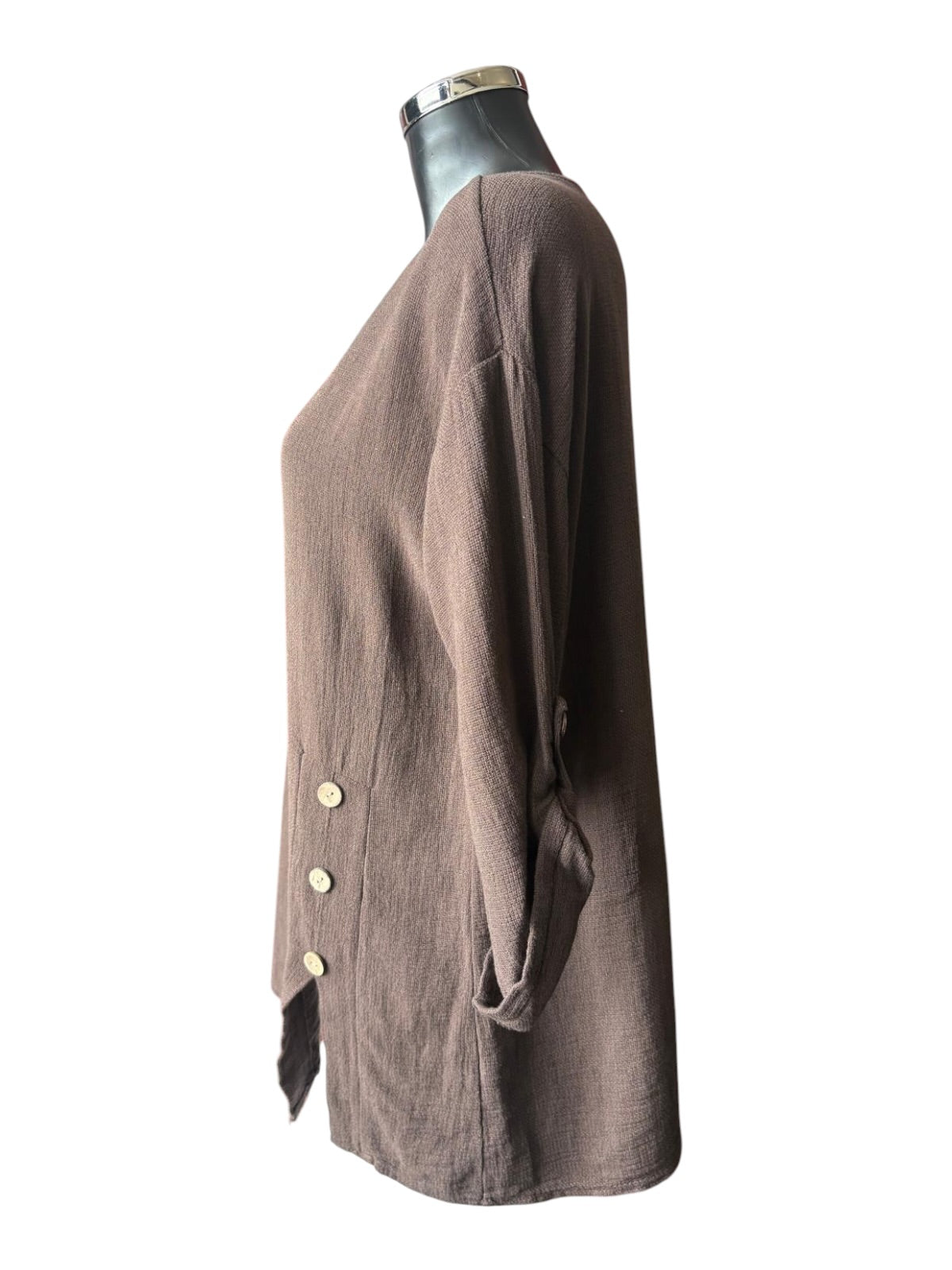 Casey range button sides top - Chocolate