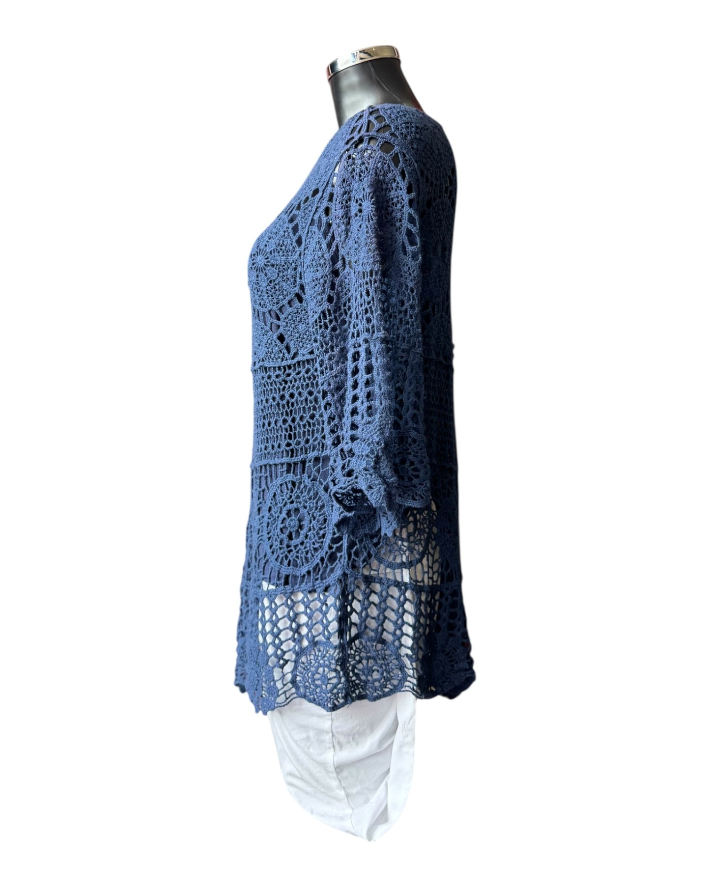 Bridgette 2 piece crochet top - Navy