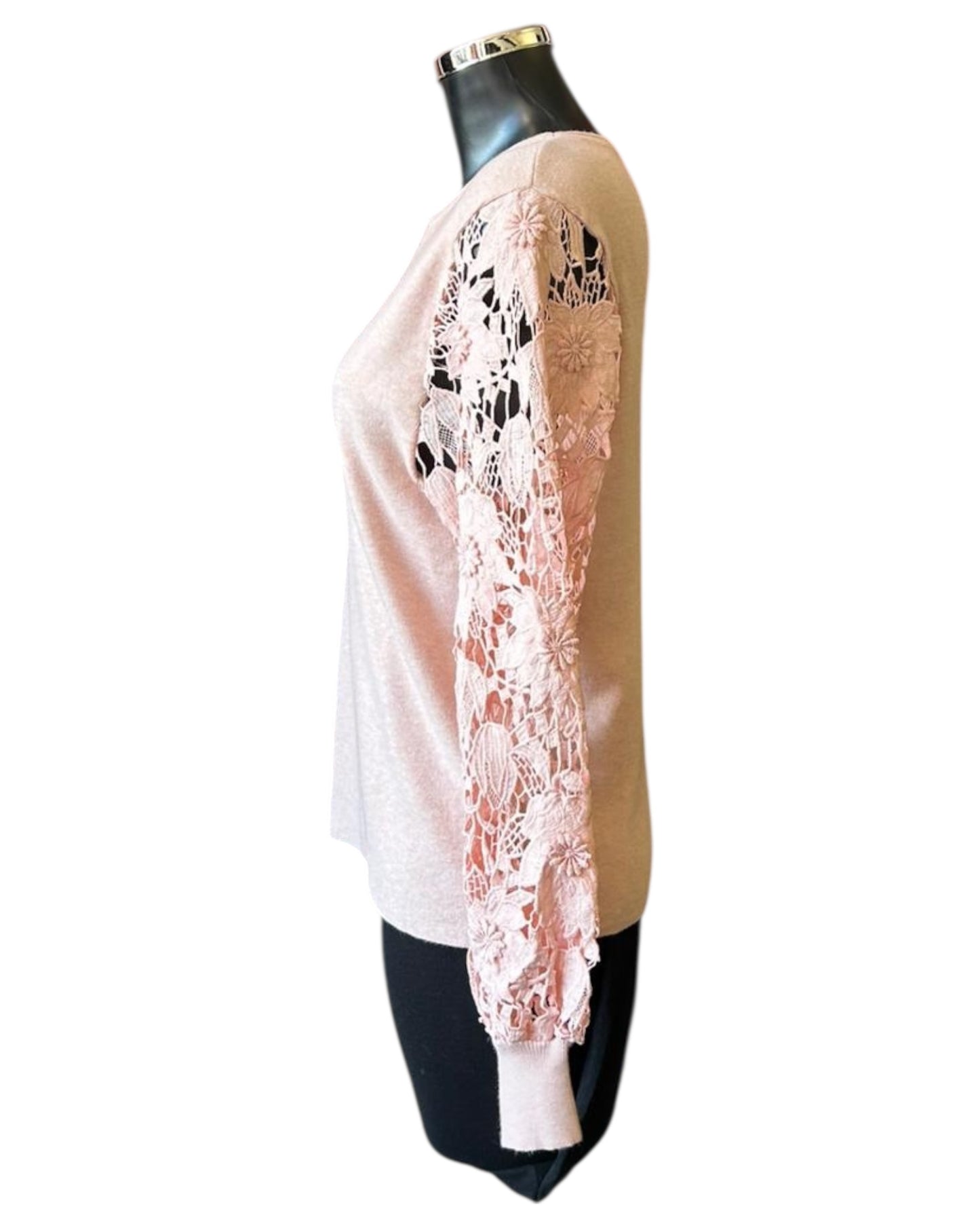 Sadie open flower sleeve jumper - Pink