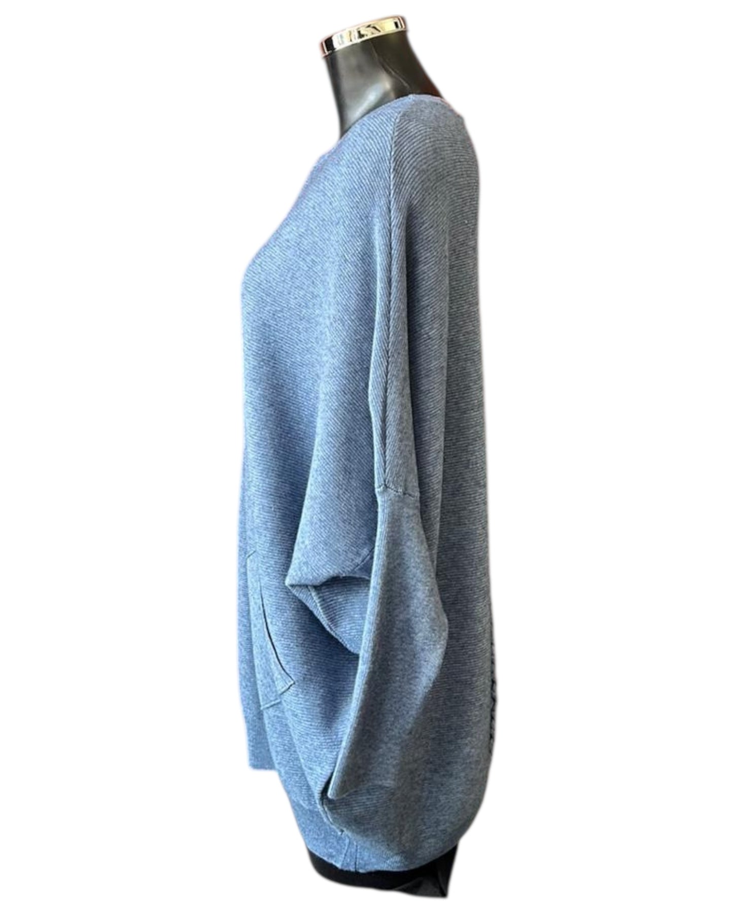 Evie plait back jumper - Denim