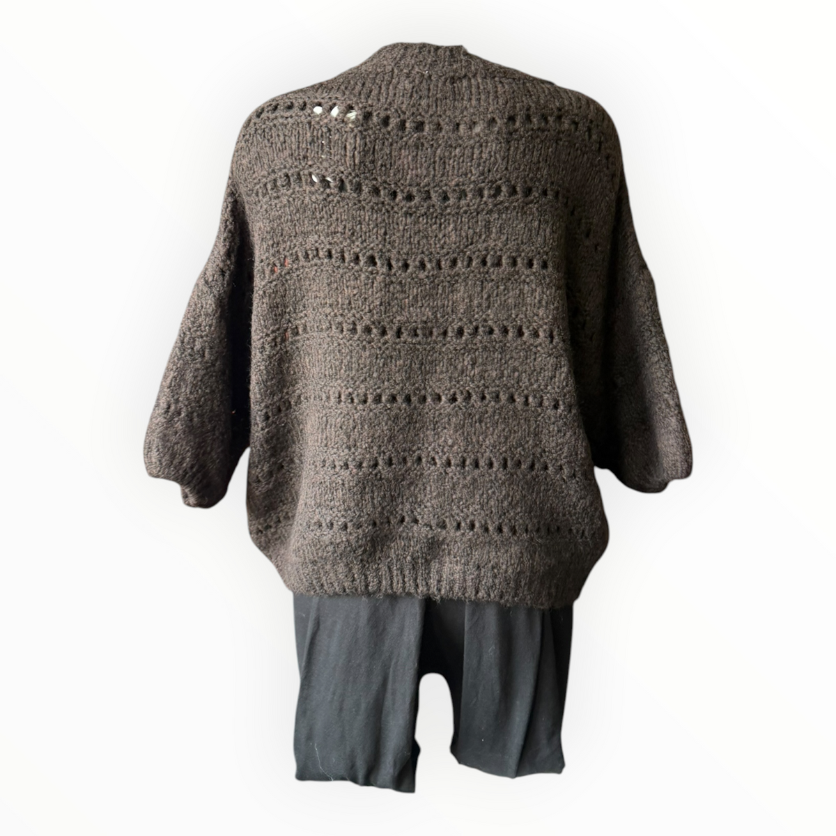 Verity soft knit half sleeve jumper - Chocolate