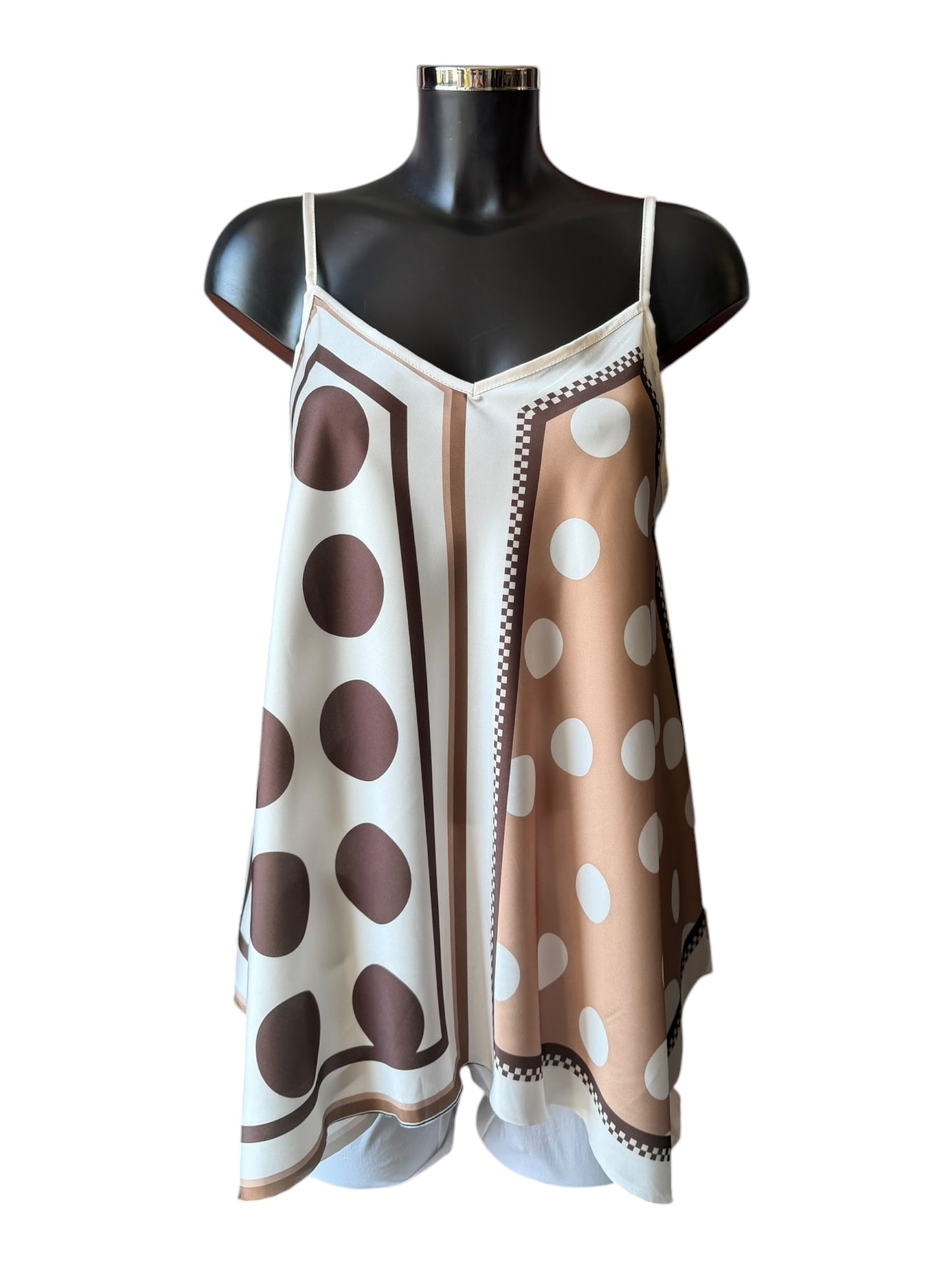 Esme polka dot satin cami top