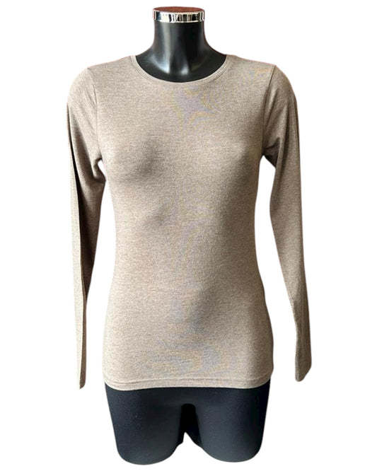 Byoung Pamila long sleeve layering top - Taupe