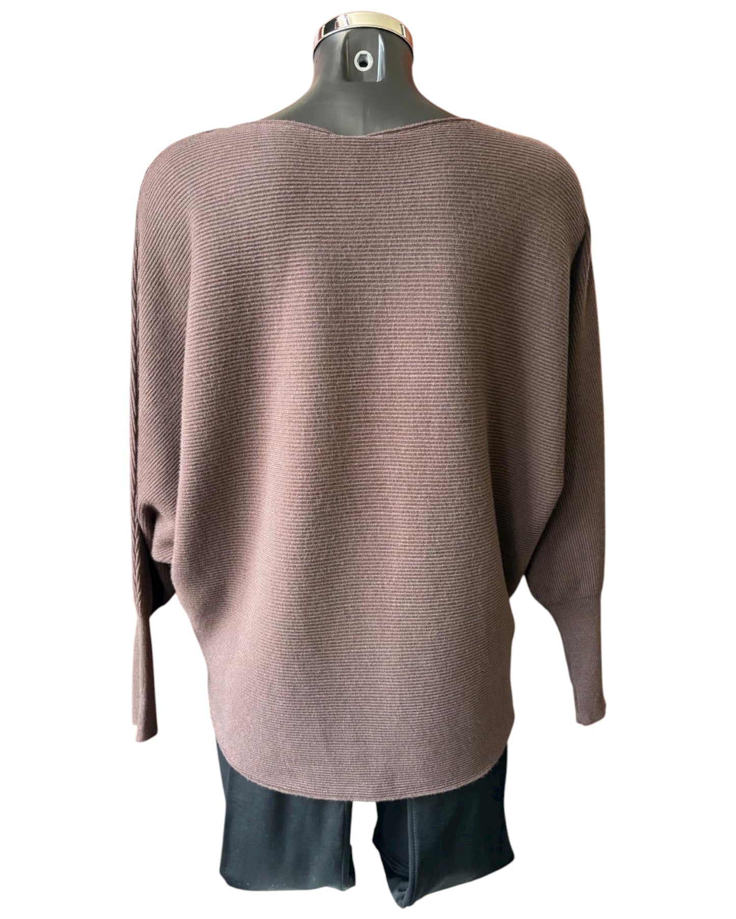Veronica ribbed sparkle stars jumper - Chocolate