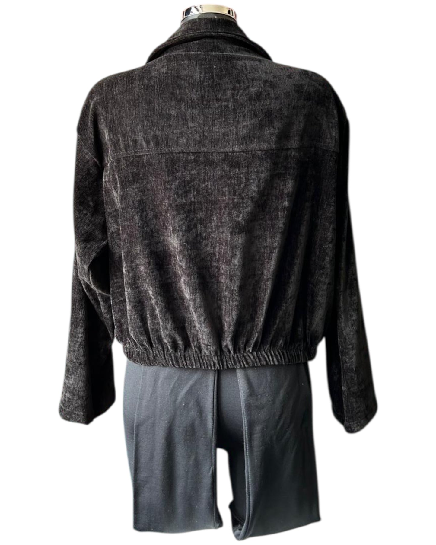 Roxy velvet feel bomber jacket - Black