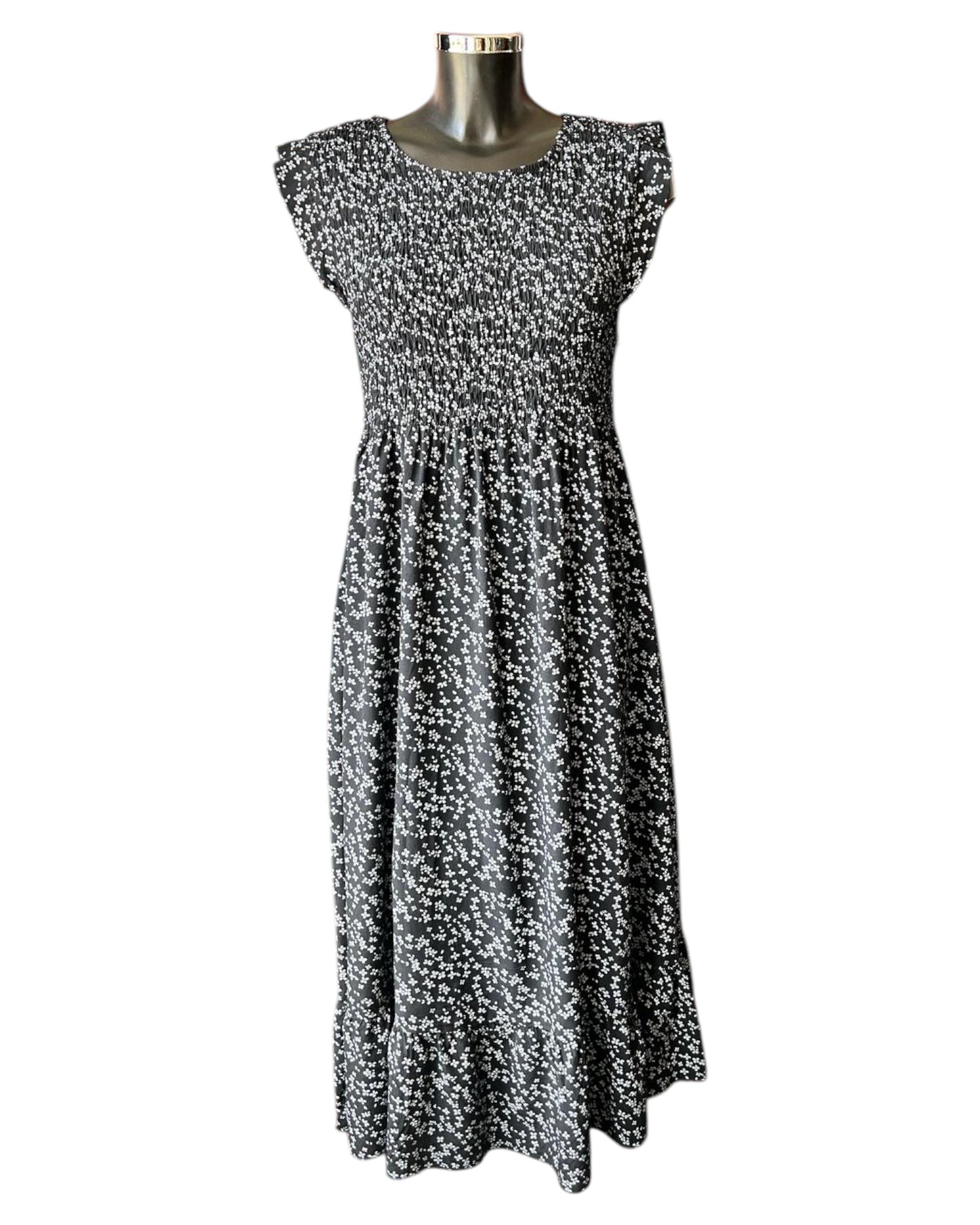 Molly ditsy print dress - Black