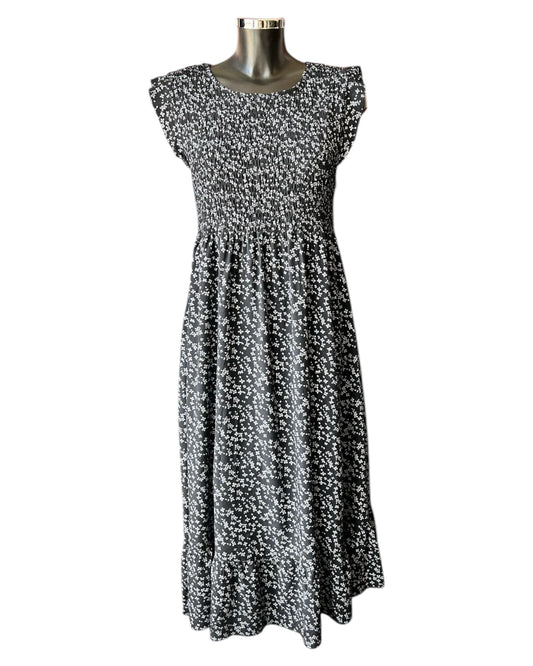 Molly ditsy print dress - Black