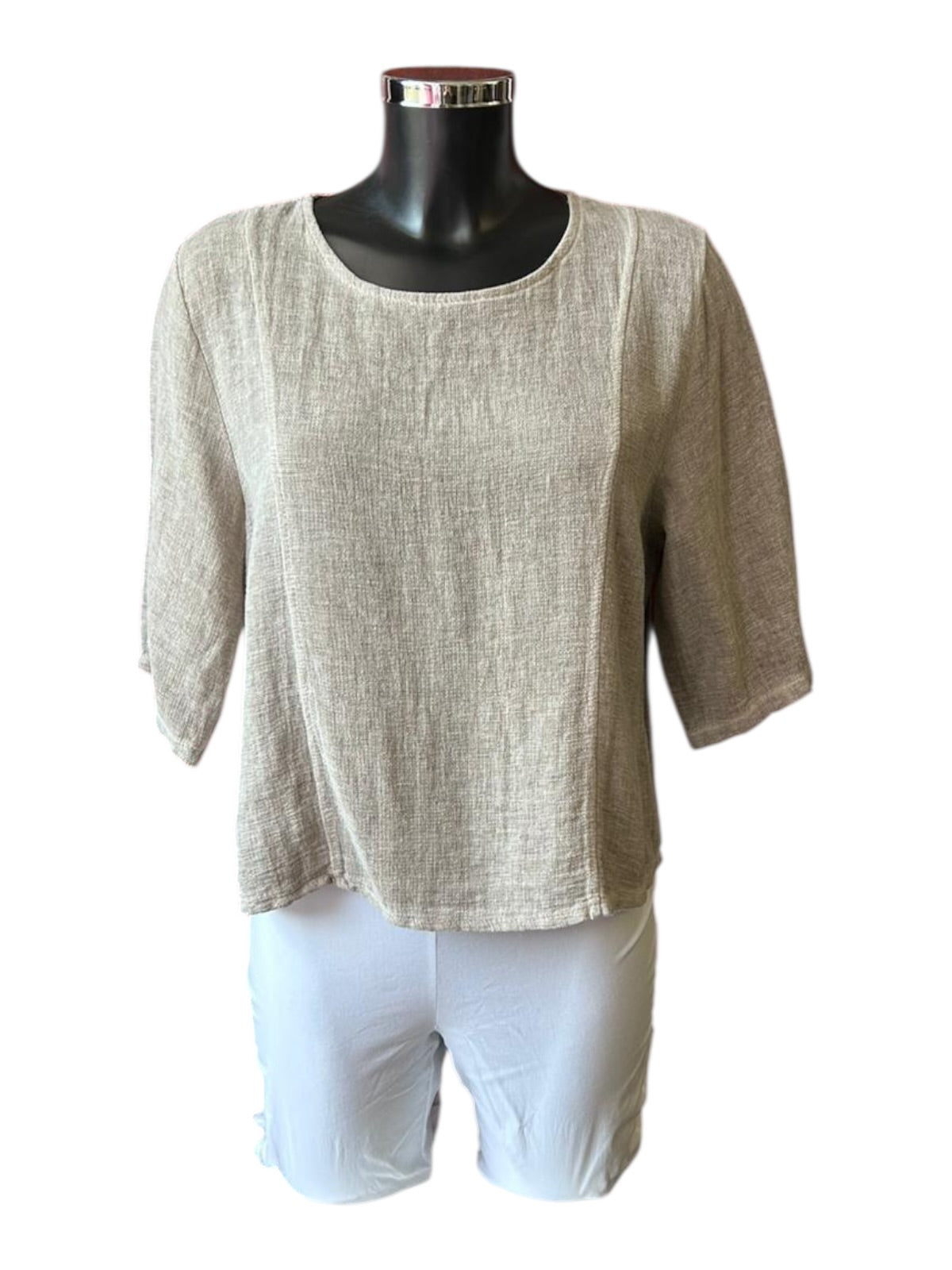 Casey range boxy short top - mocha