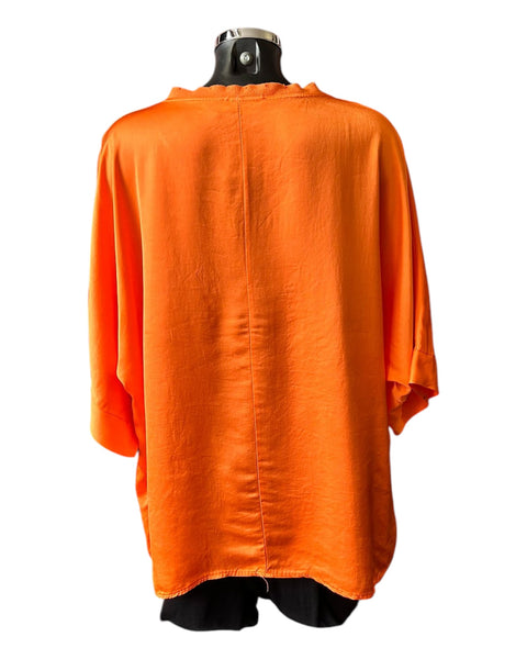 Tula silky batwing v neck top - Orange