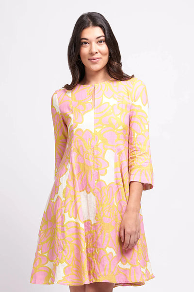 Foil my flare lady dress in full bloom