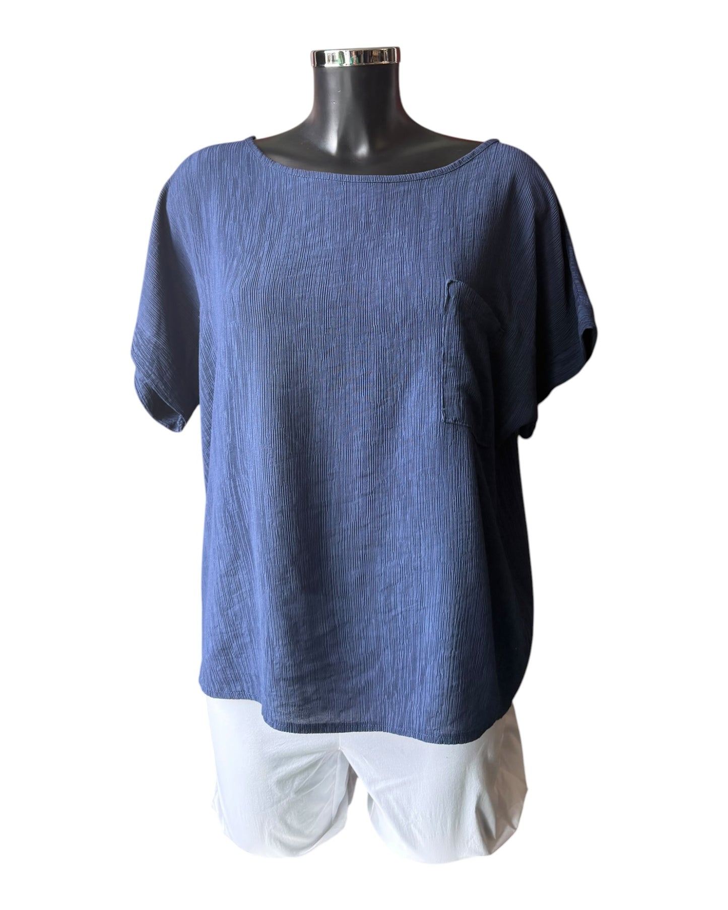 Milly range single pocket top - Navy