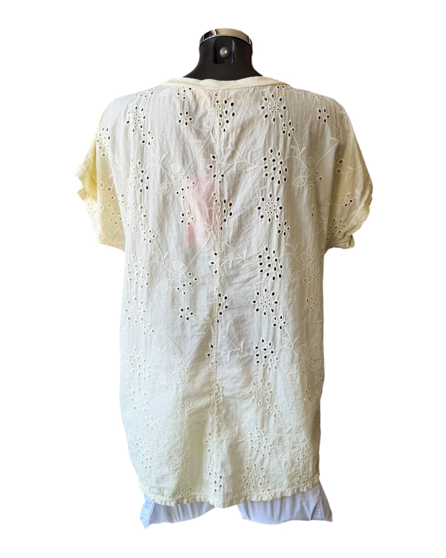 Olivia foil t-shirt abstract splash - Lemon