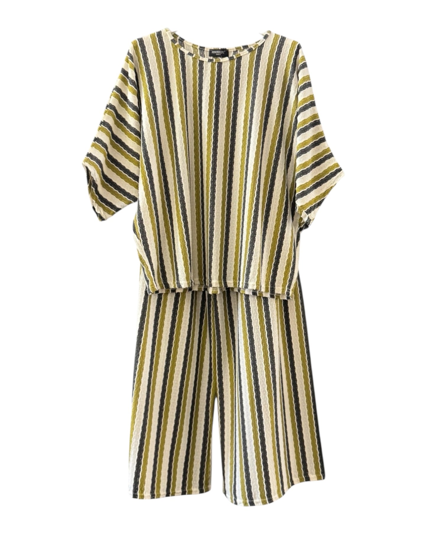 Paloma 2 piece striped co-ord trouser suit - Green mix