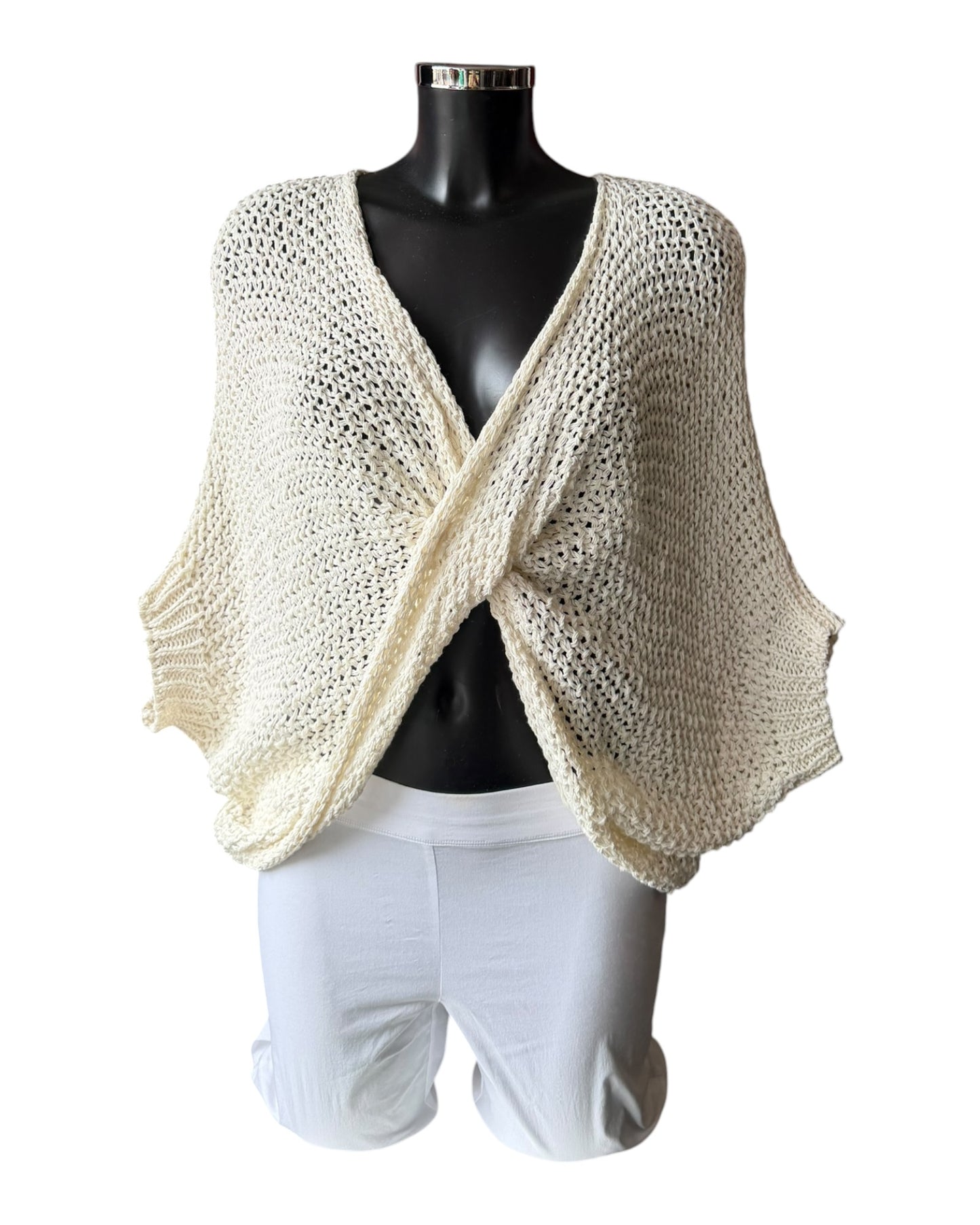 Lauren twist wrap layering jumper - Beige