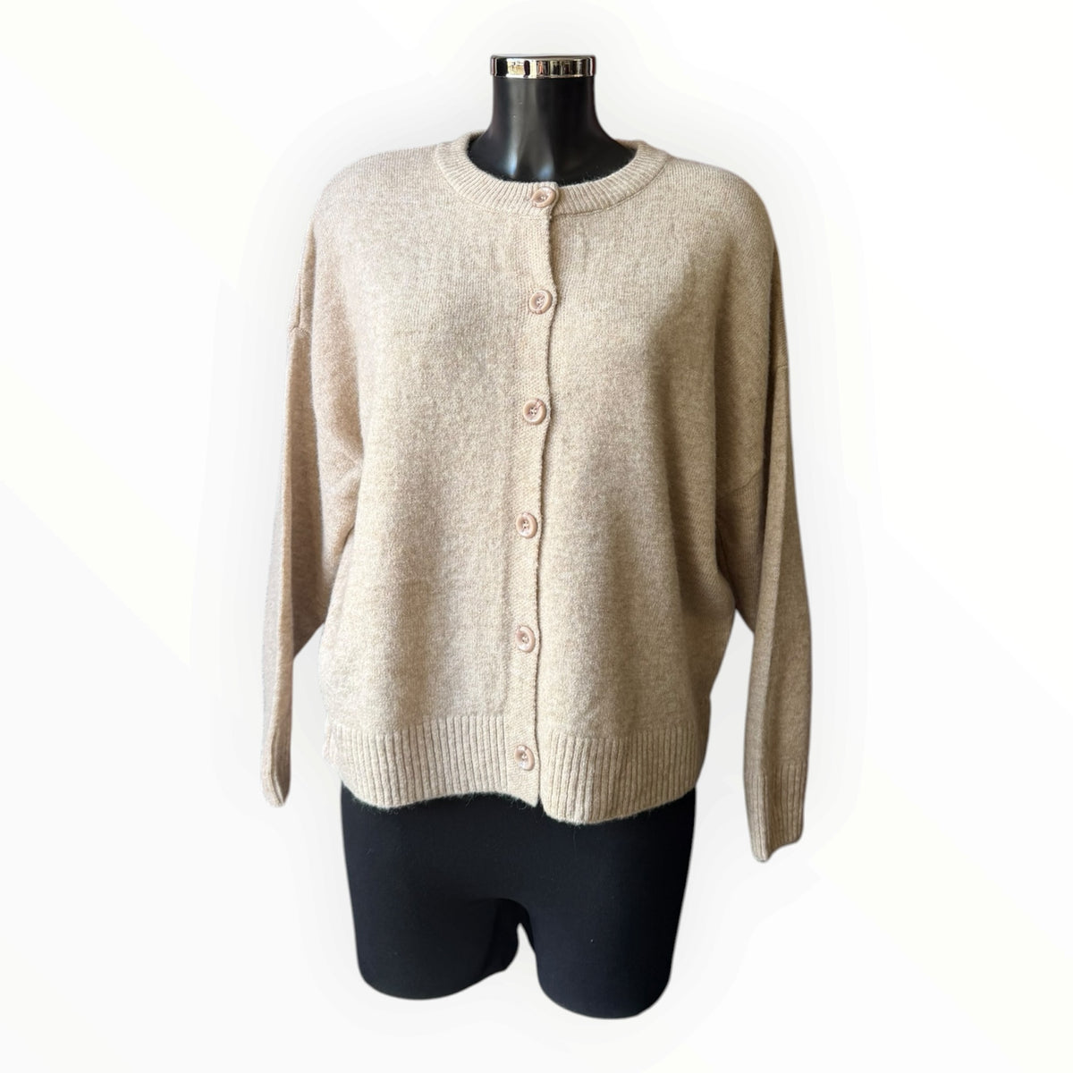 Claire soft knit cardigan - Taupe