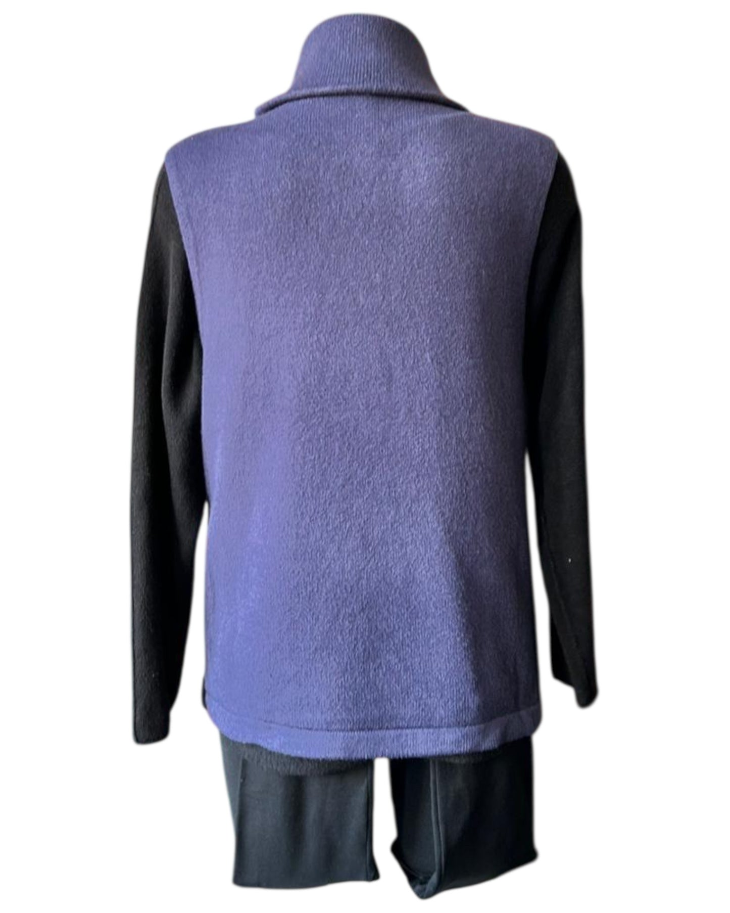 Tilly cowl neck wrap waistcoat top - Navy