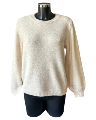 Kaleido super soft crew neck jumper - Cream