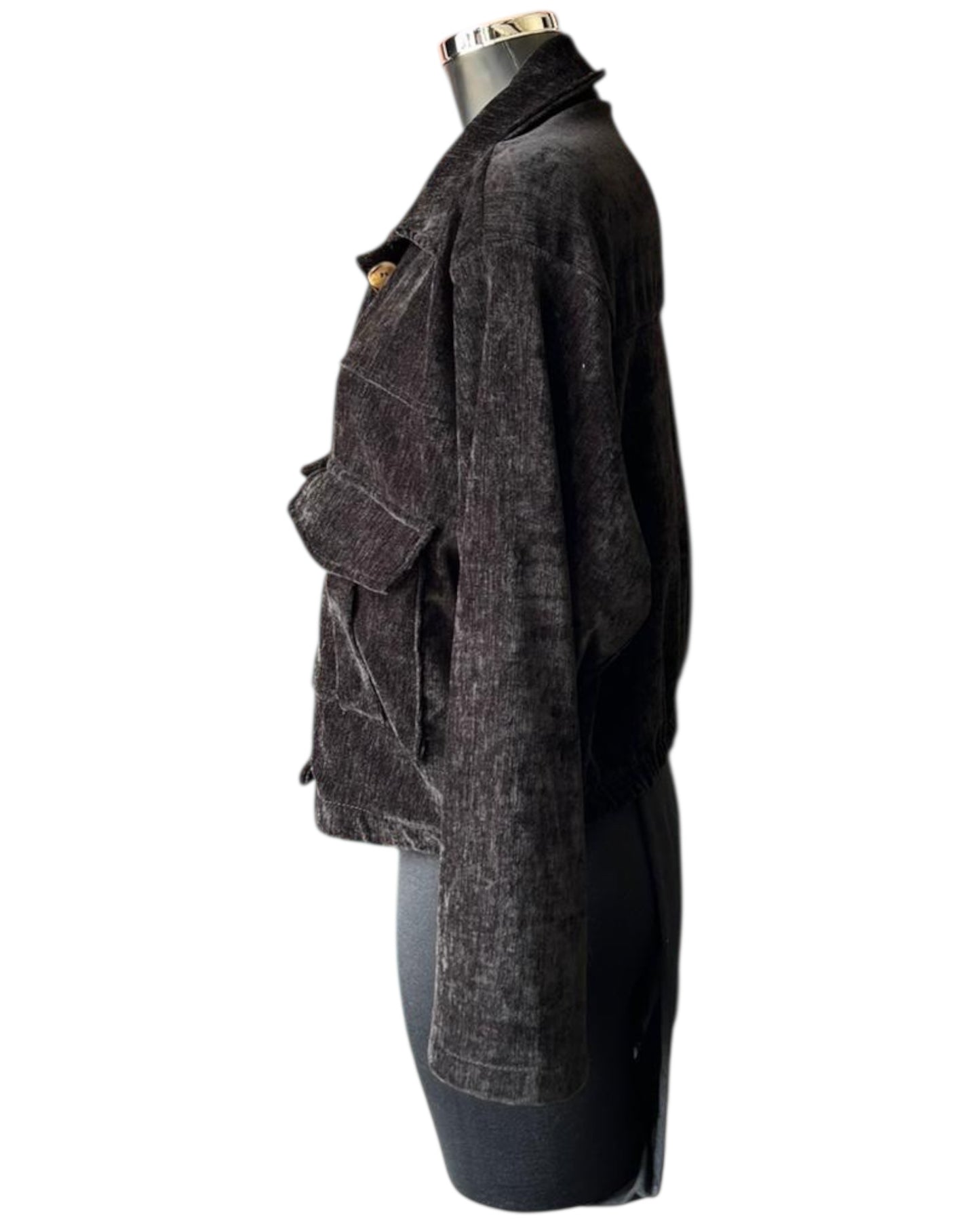 Roxy velvet feel bomber jacket - Black