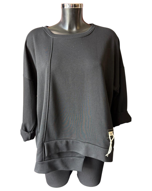 Ellena sweatshirt top - Black