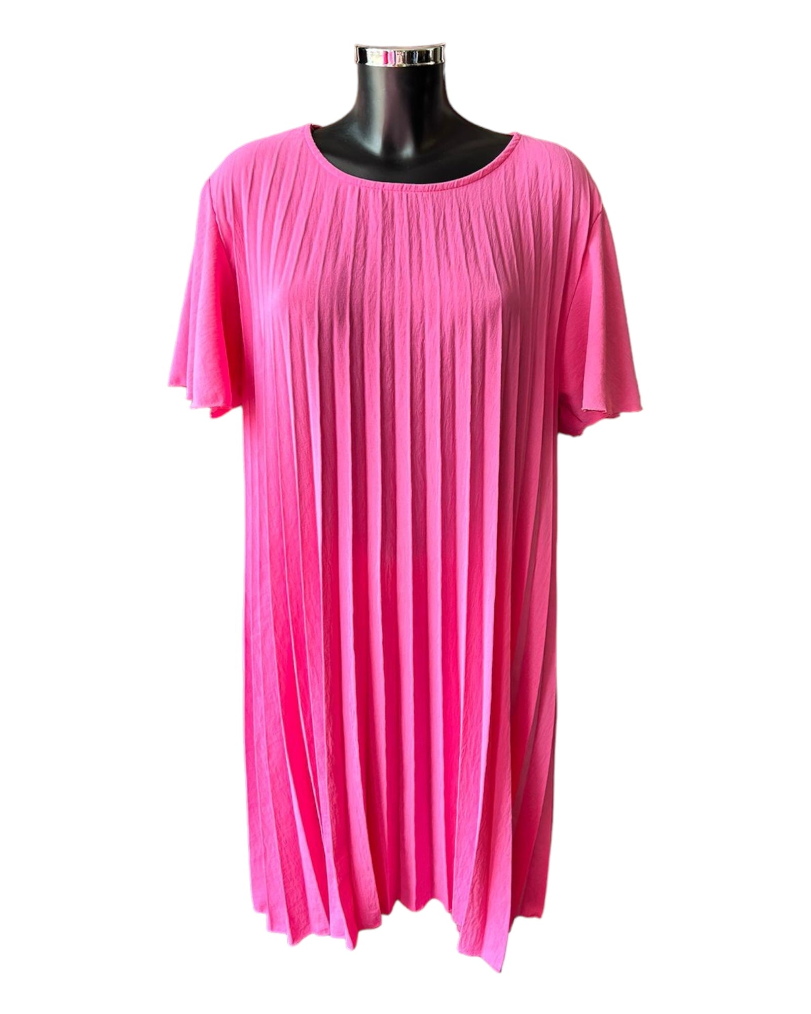 Morgan range pleated swing dress - Pink