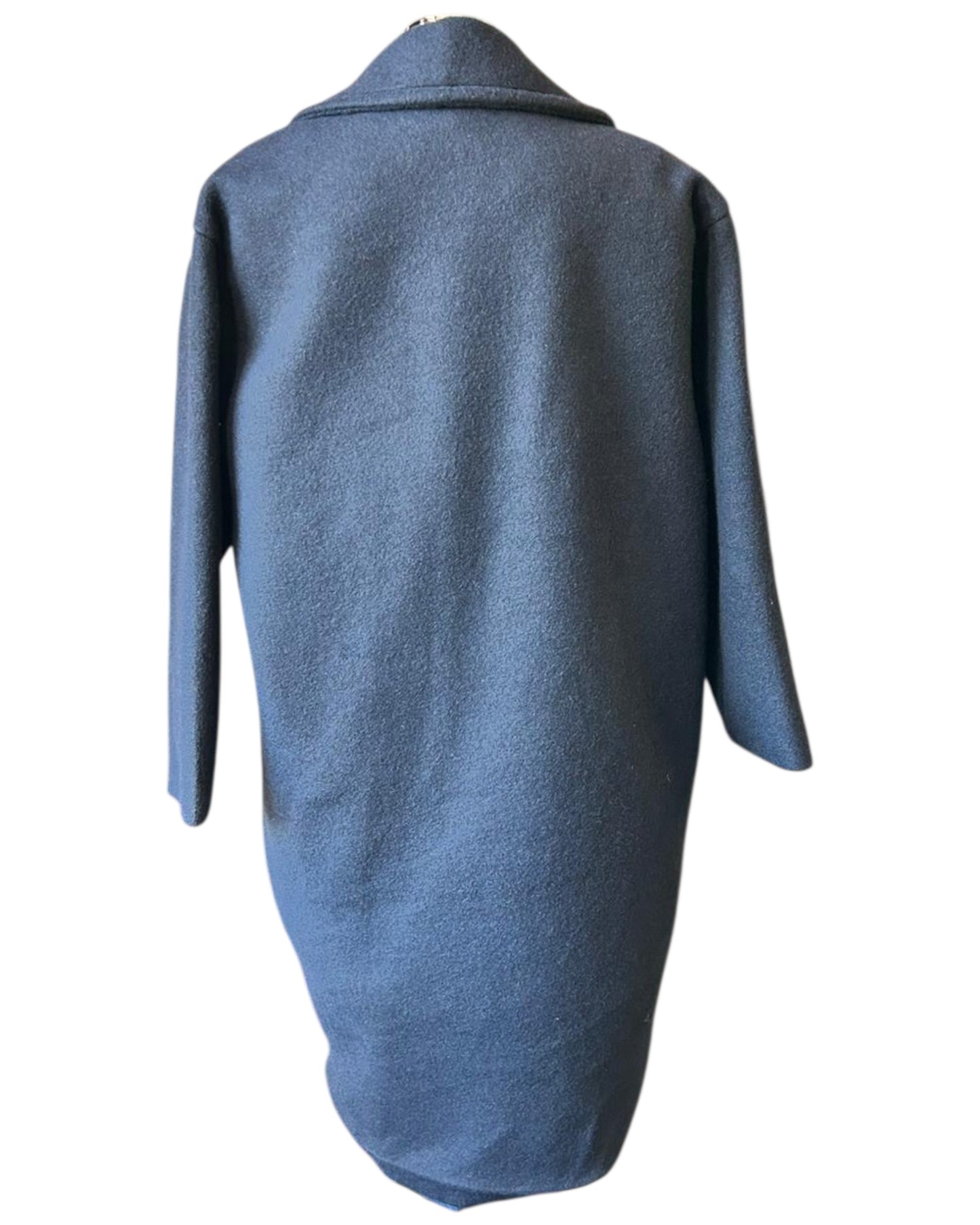 Priscilla wool feel pea coat - Navy