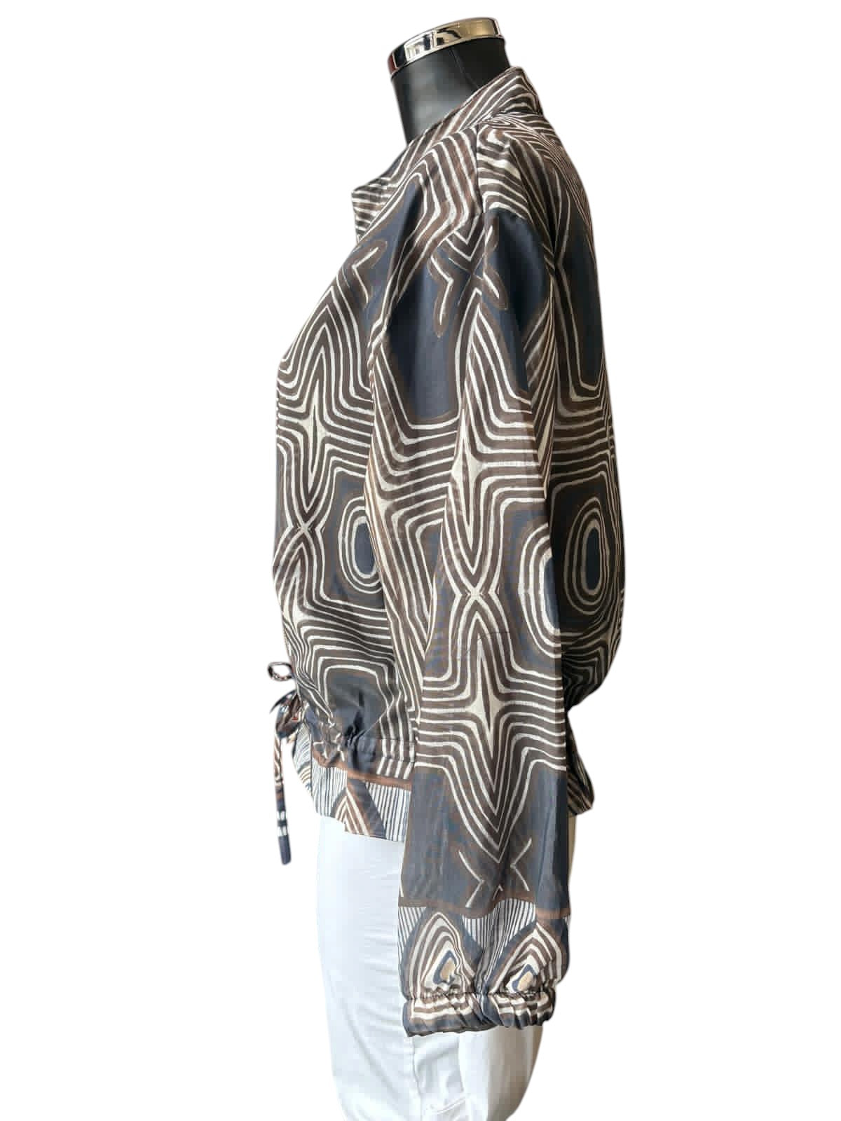 Alice geometric lightweight bomber jacket - Navy