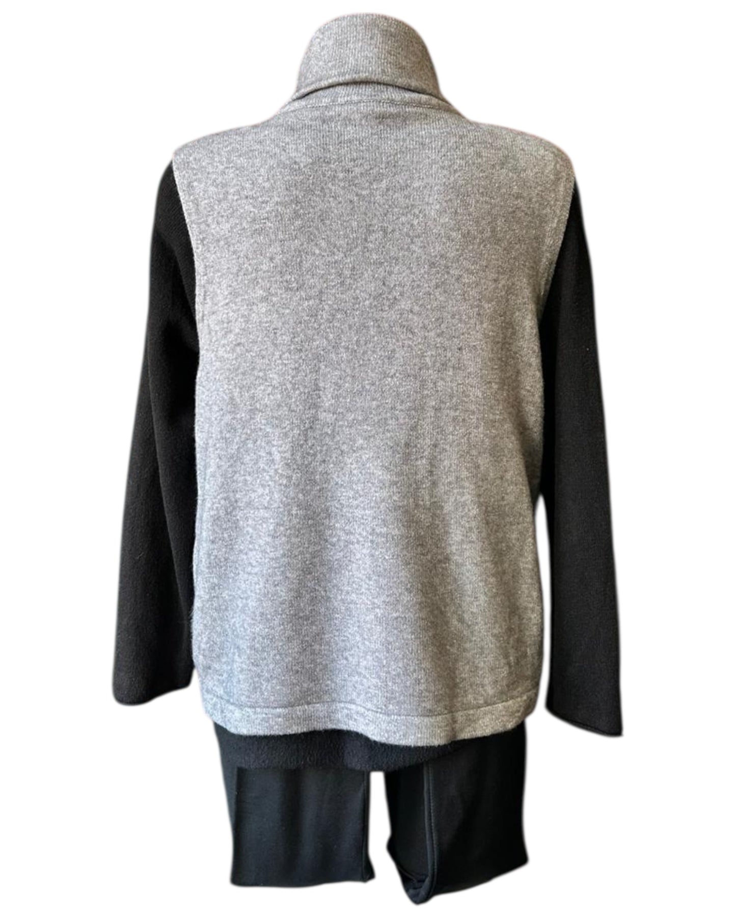 Tilly cowl neck wrap waistcoat top - Grey