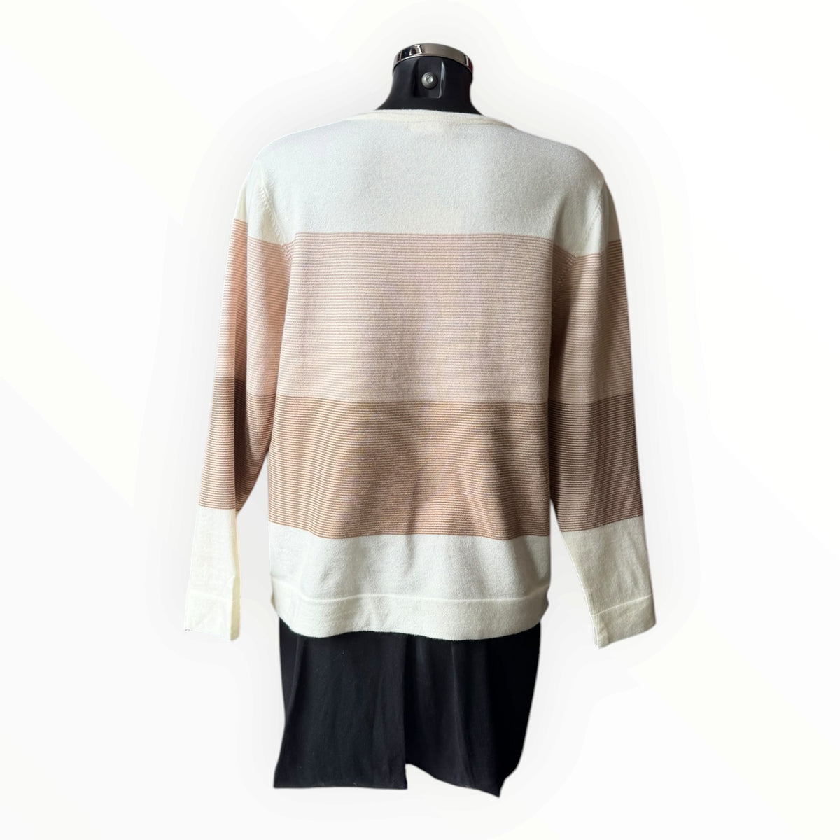 Sally glitter colour block jumper - beige mix