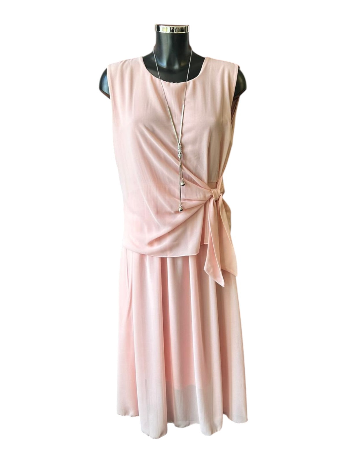 Ruthie chiffon tie side dress - Pink