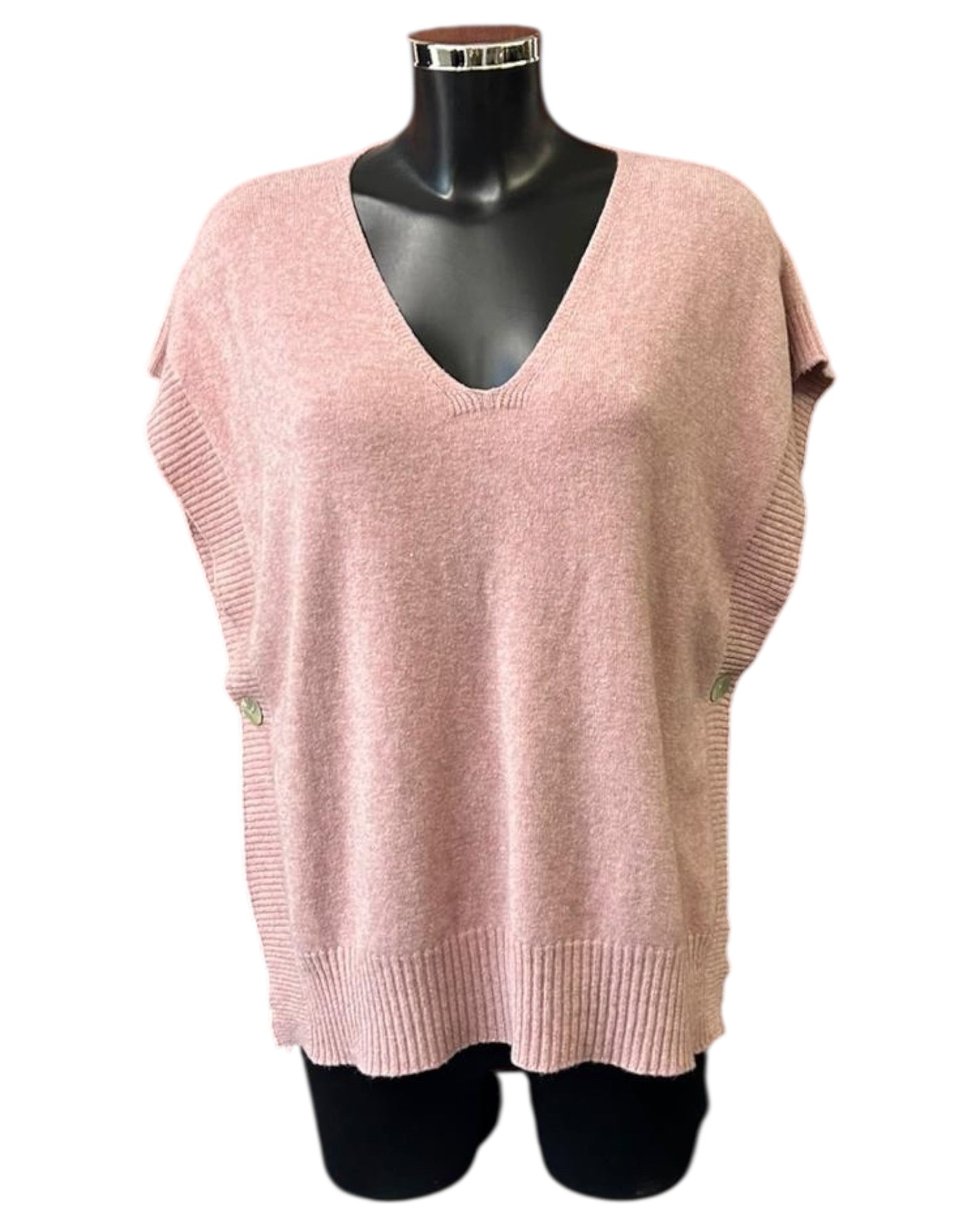 Remy soft knit tank top poncho - Pink