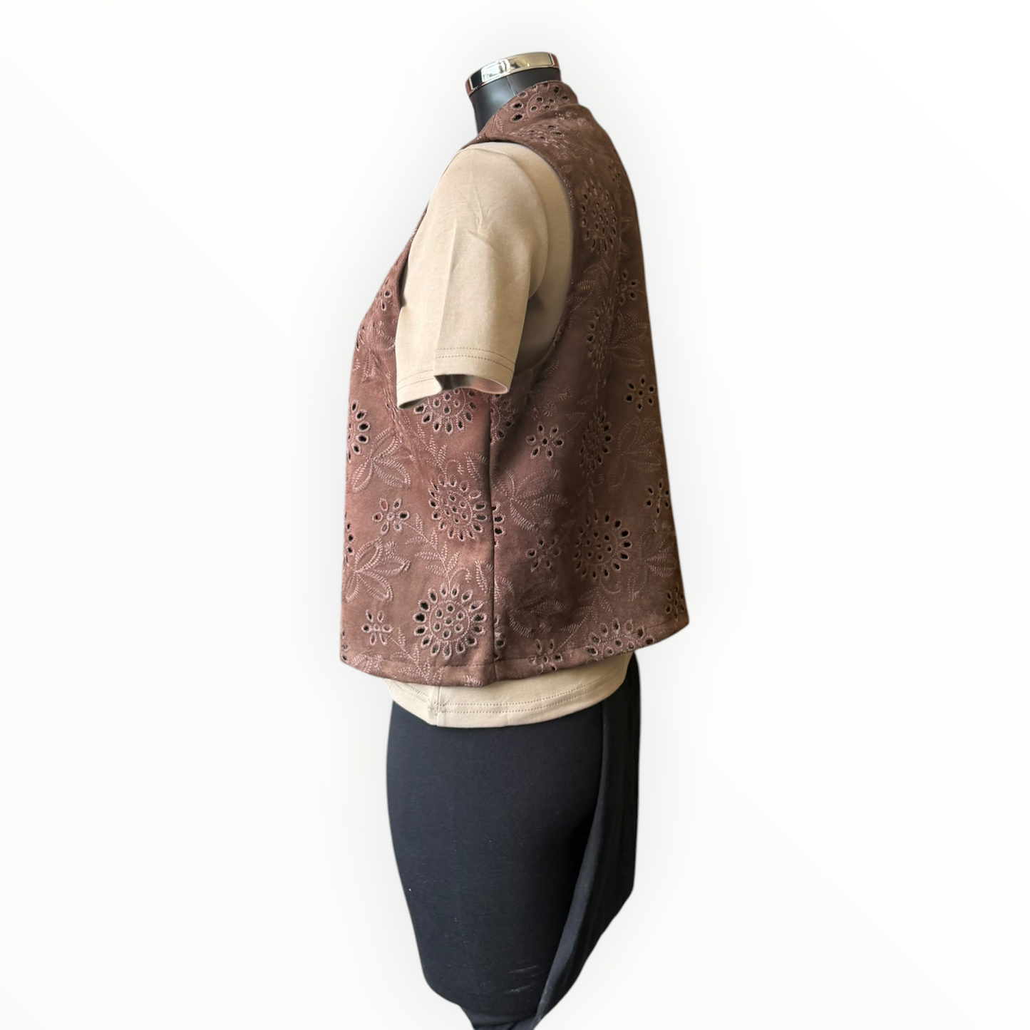 Delilah anglaise military waistcoat - Chocolate