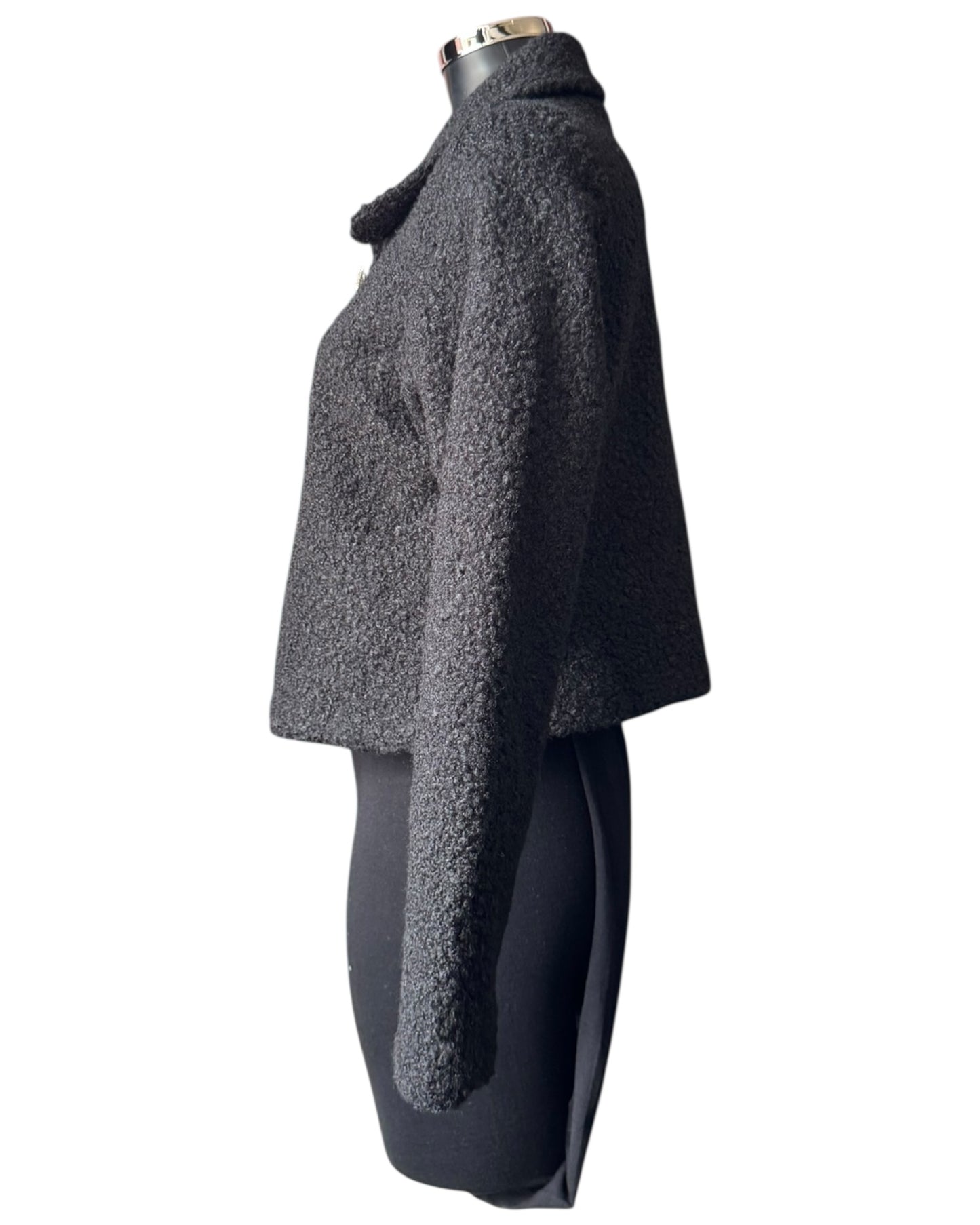Yazz short boucle jacket - Black
