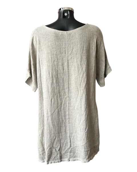 Casey range split side tunic top - Mocha