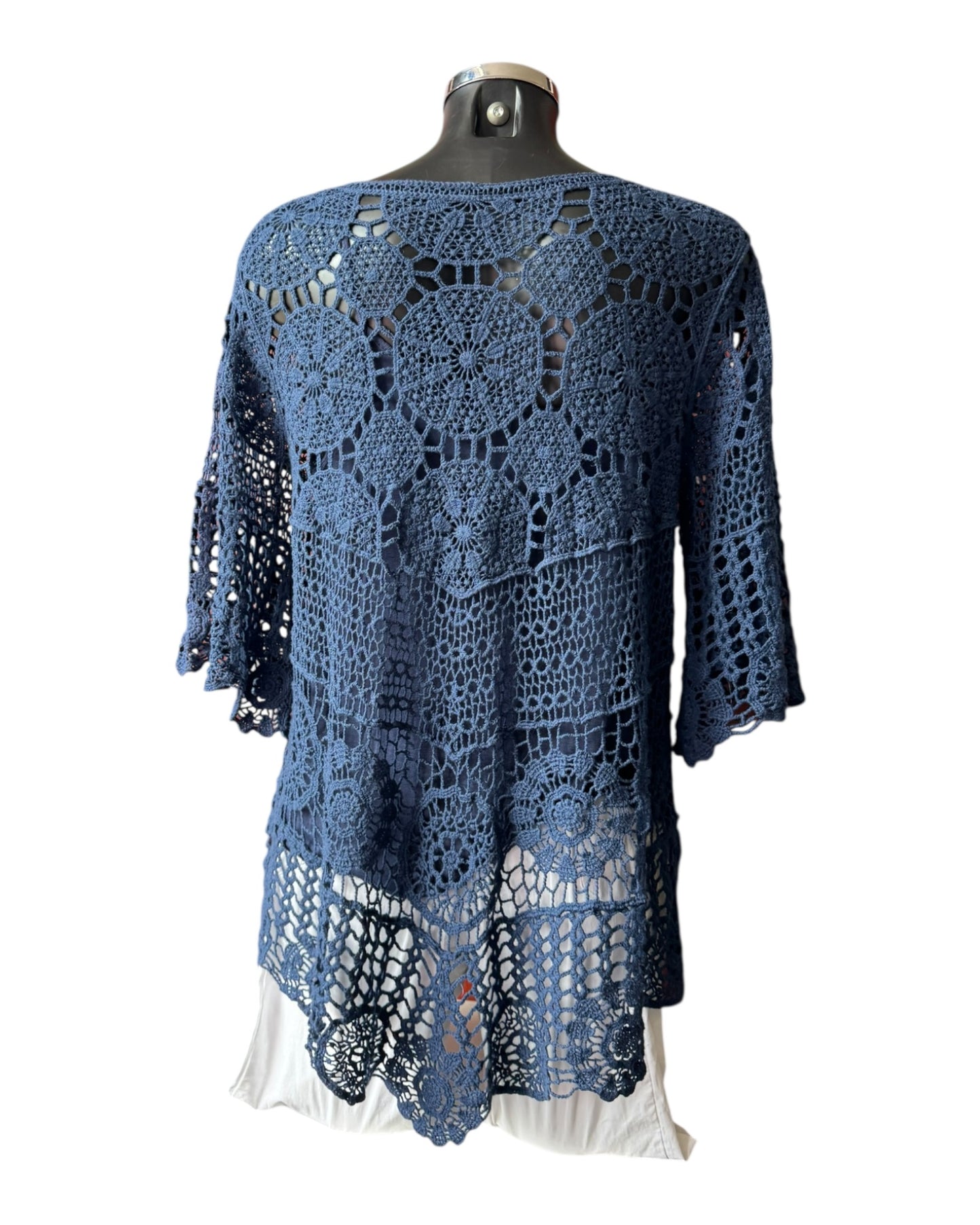 Bridgette 2 piece crochet top - Navy