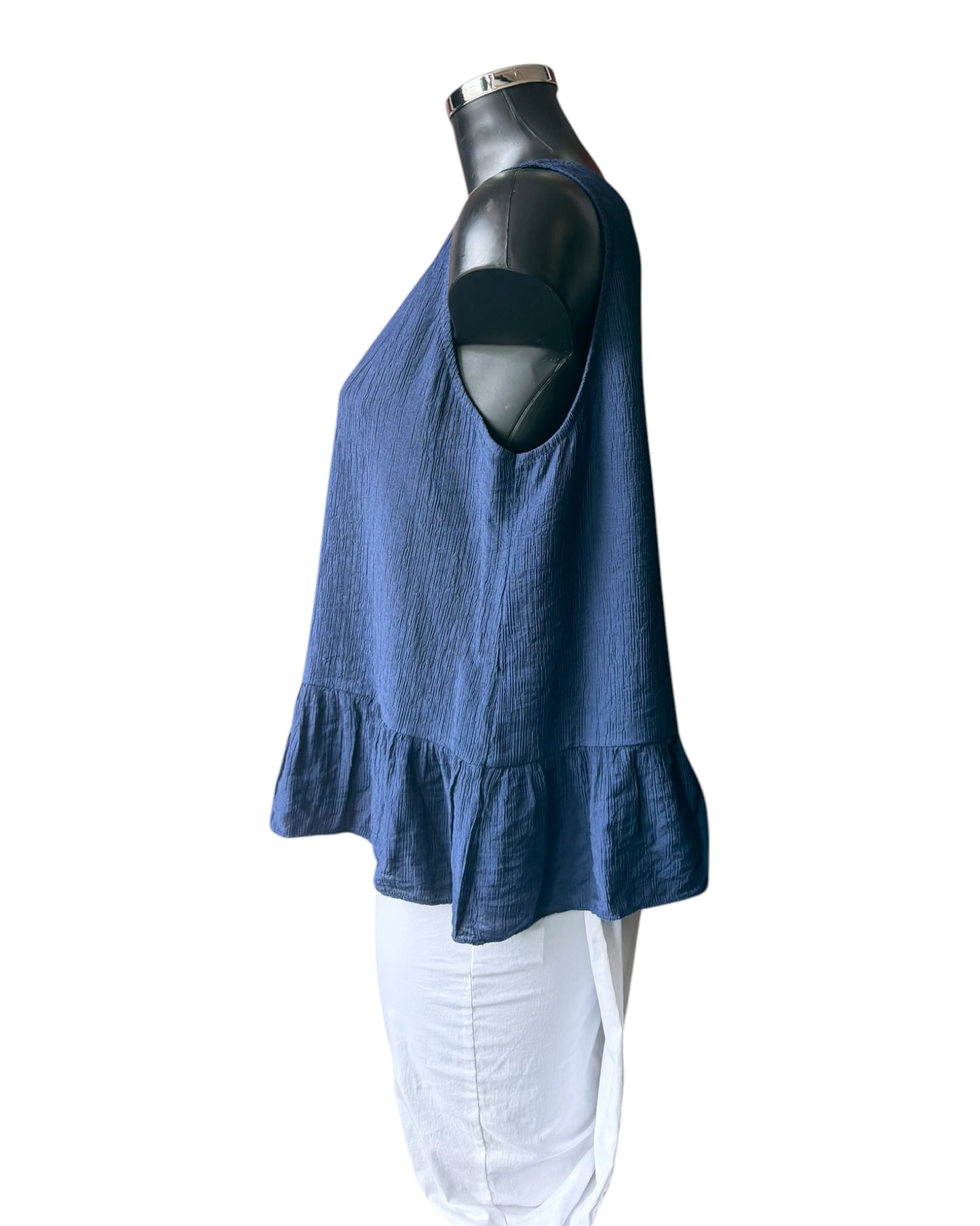 Milly range sleeveless top - Navy