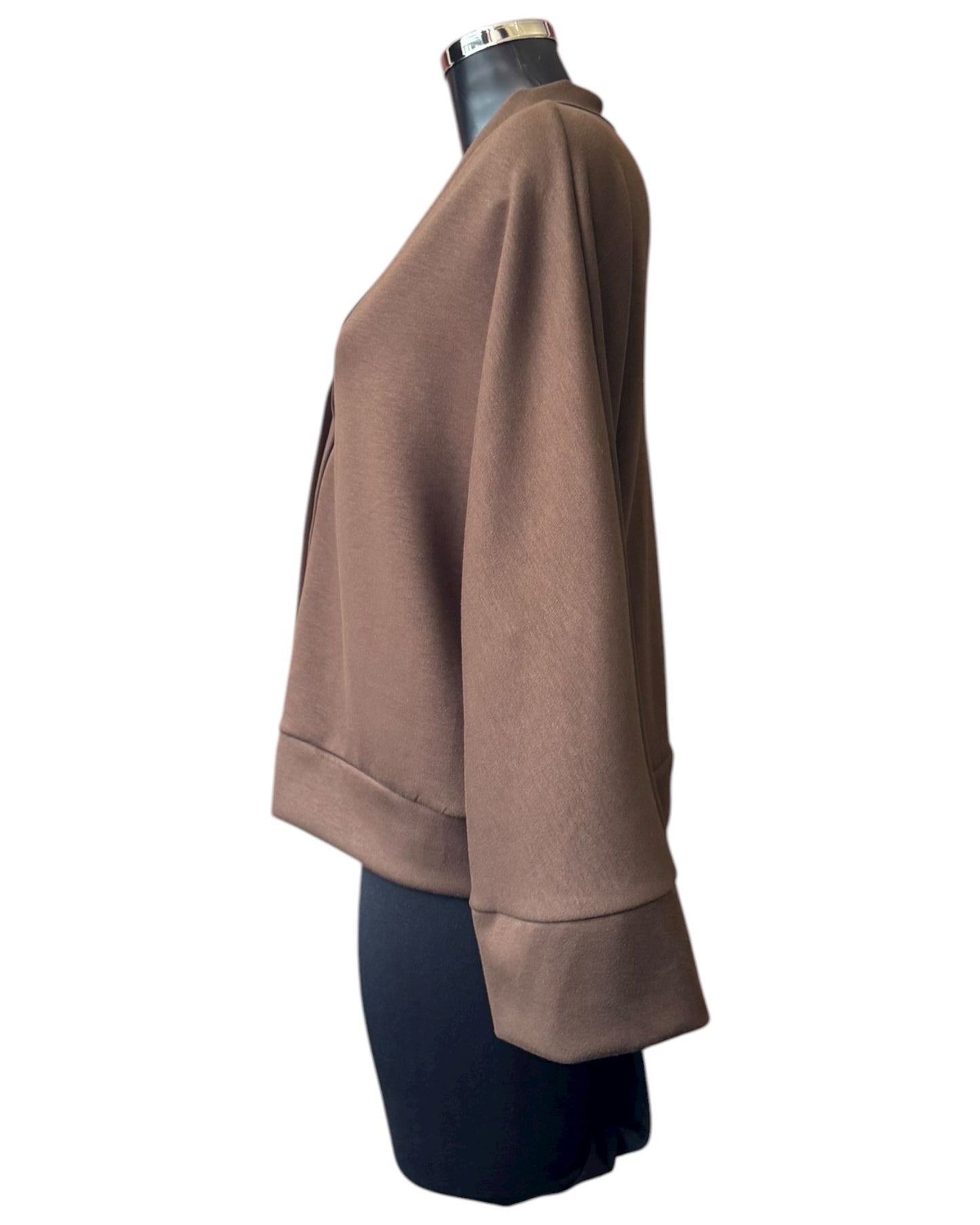 Lola gold button cardigan - Chocolate