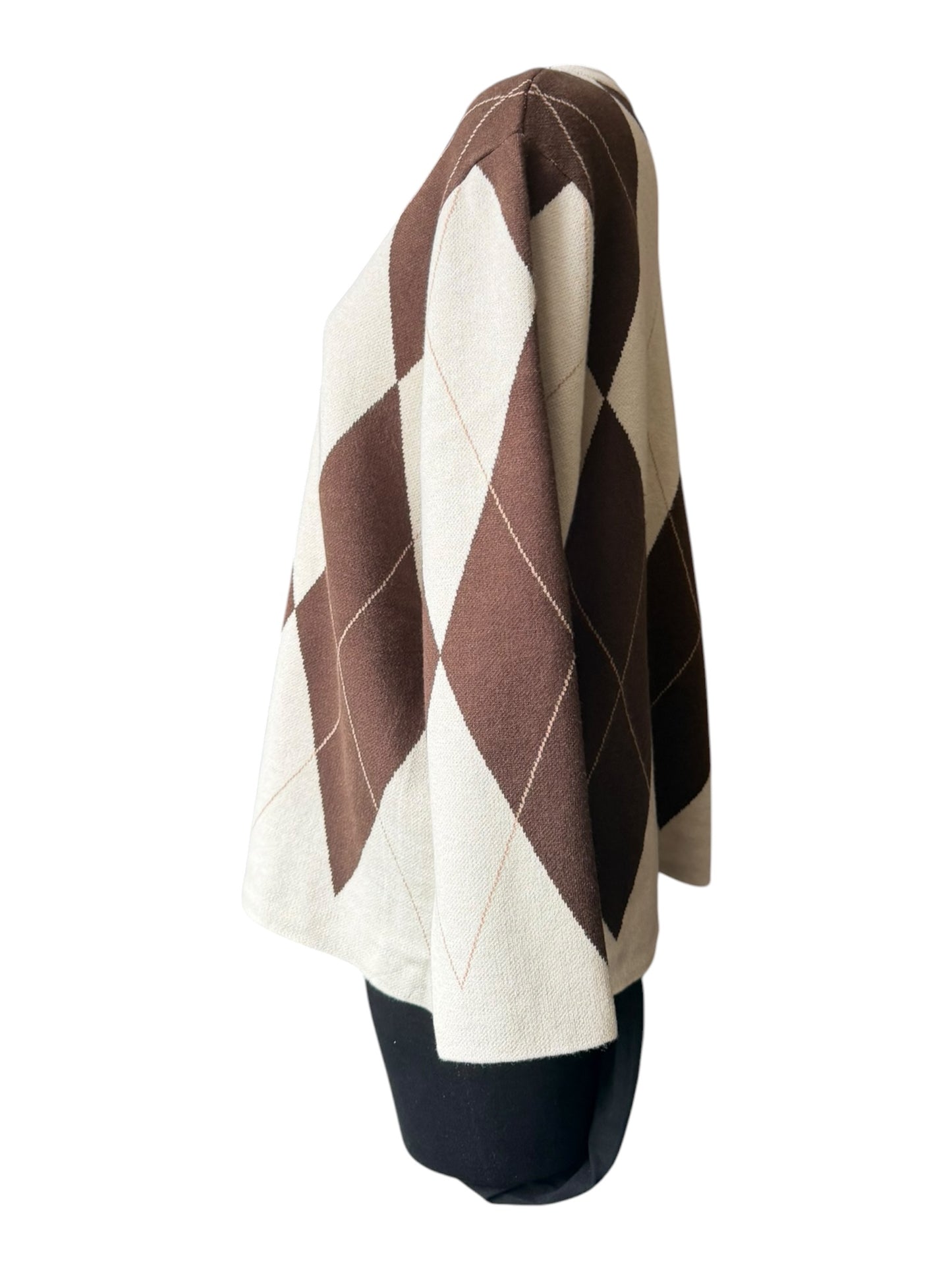 Davina argyle pattern jumper - Natural mix