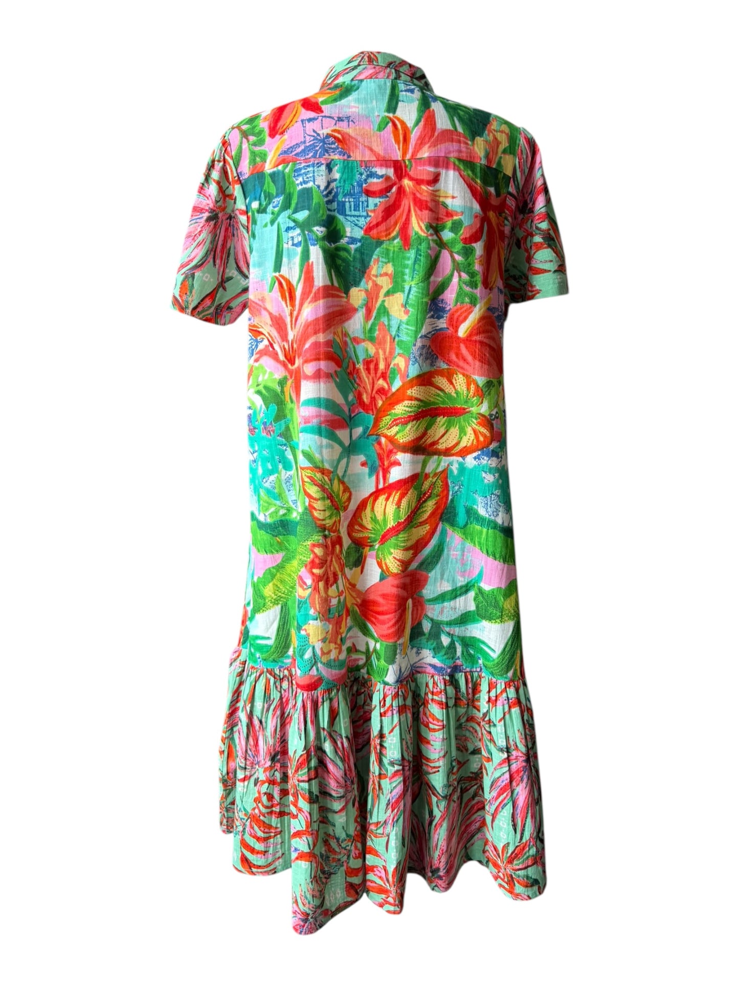 Orientique Equador patch print collared dress