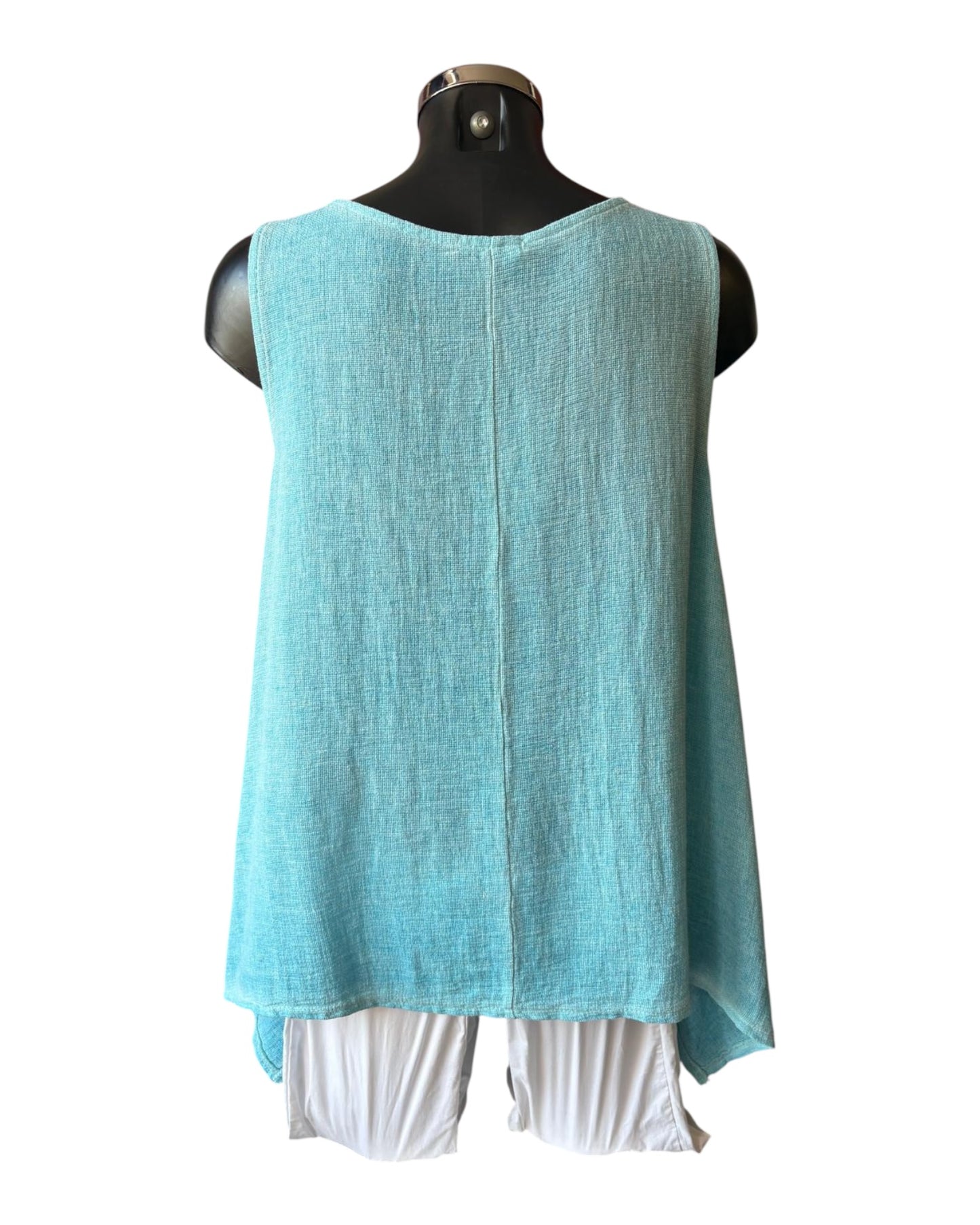 Casey range sleeveless top - Aqua