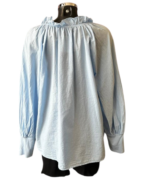 Chrissie paisley embroidered top - Blue