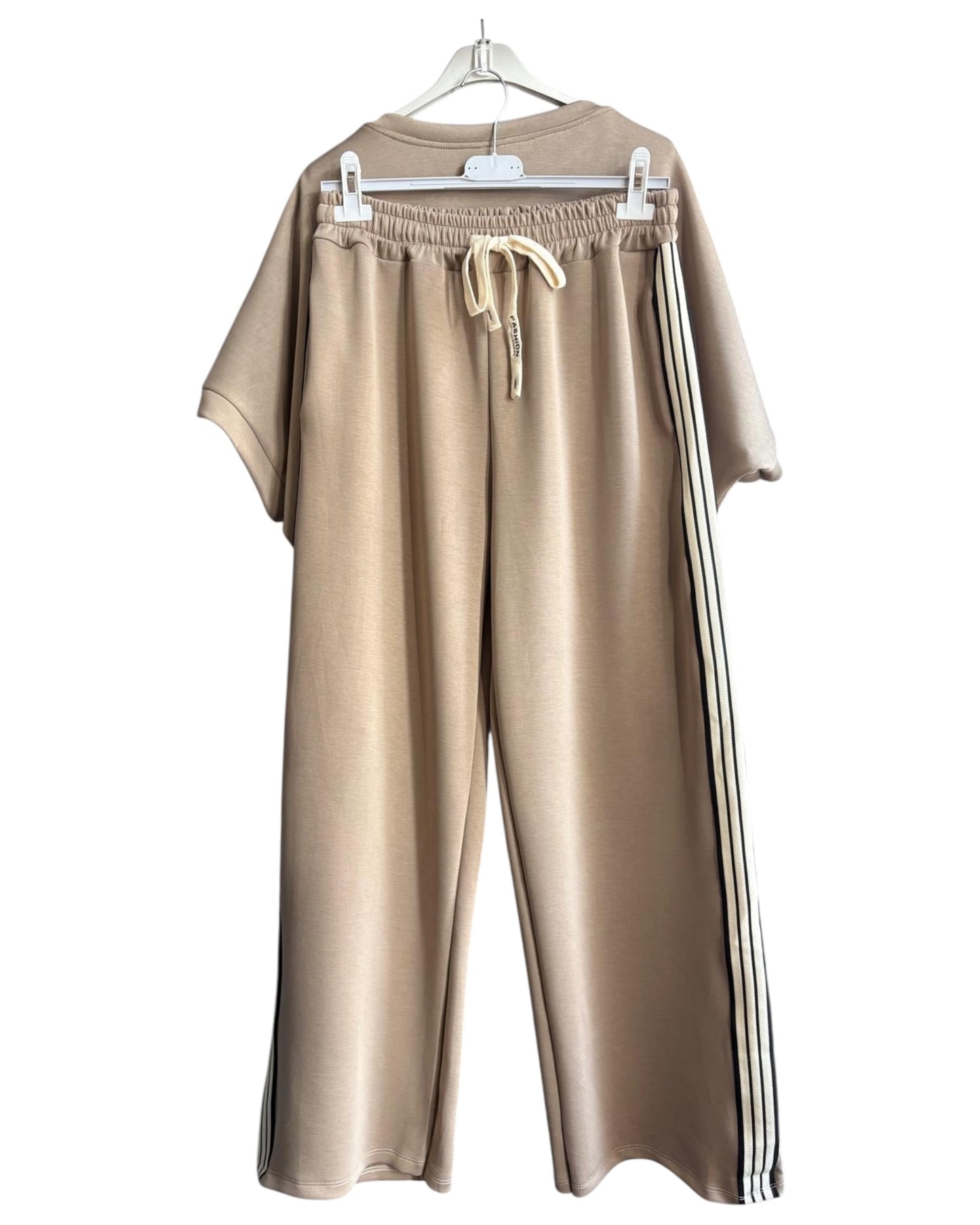 Darcy stripe side co-ord trouser suit - Beige