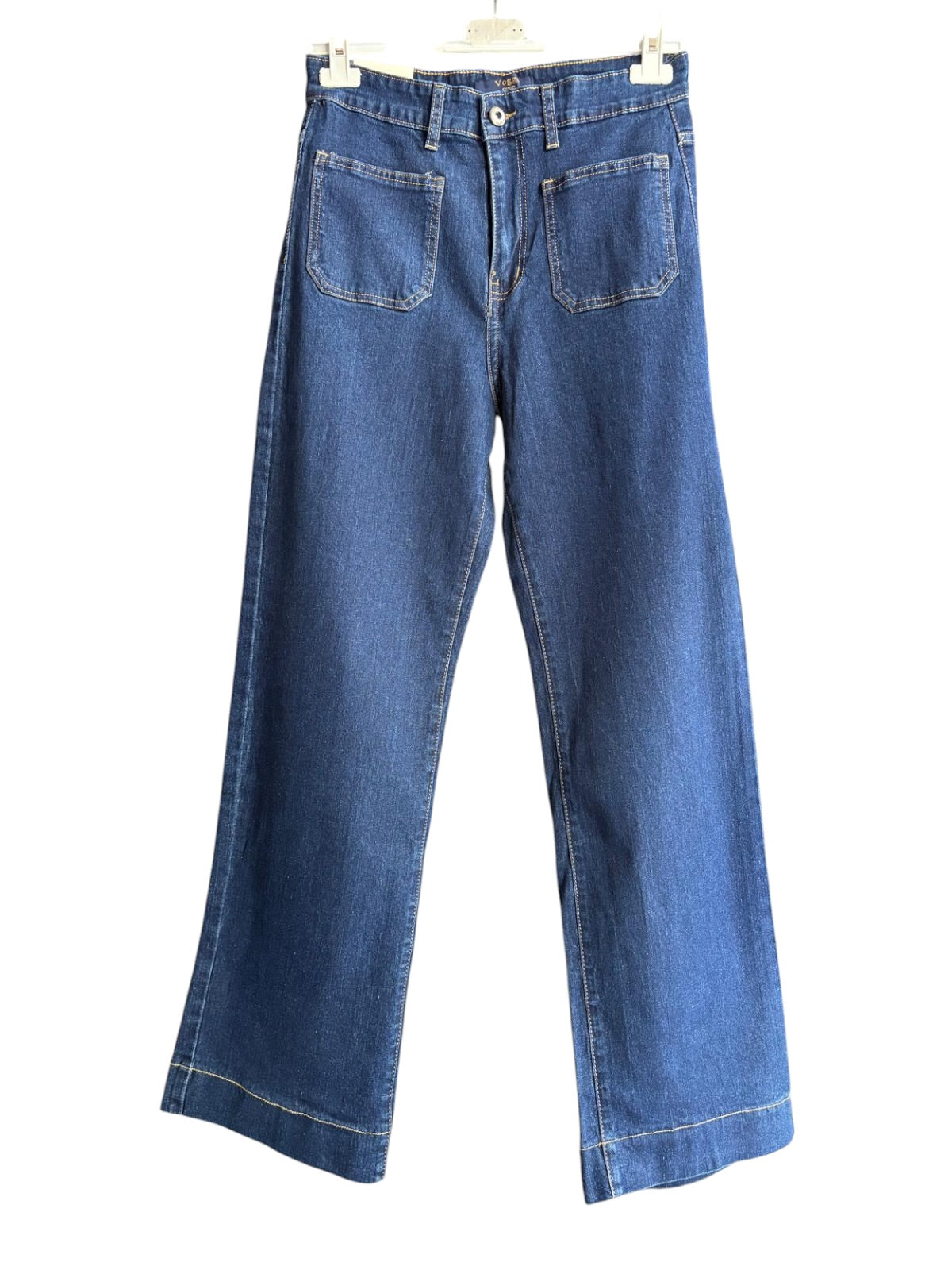 Kayla 2 pocket wide leg dark denim jeans