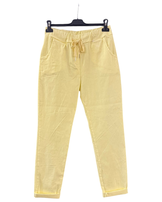 New Aria smooth super stretchy trousers - Lemon